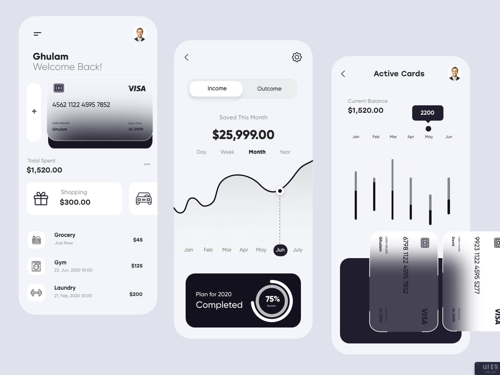 银行移动应用程序-UX/UI设计(Banking Mobile App -UX/UI Design)插图1