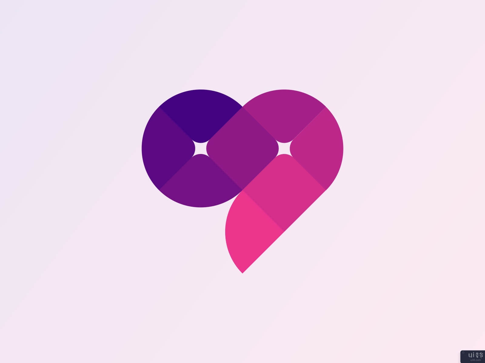 抽象的爱的标志(Abstract Love Logo)插图
