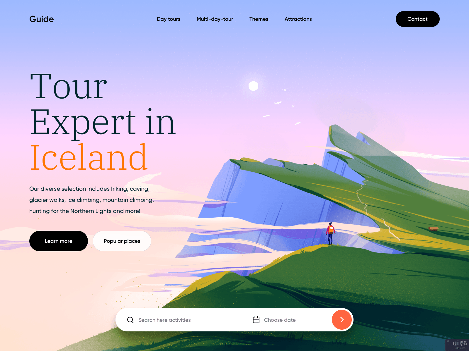 指南 - 旅行社的网页设计(Guide - Web Design for Travel Agency)插图