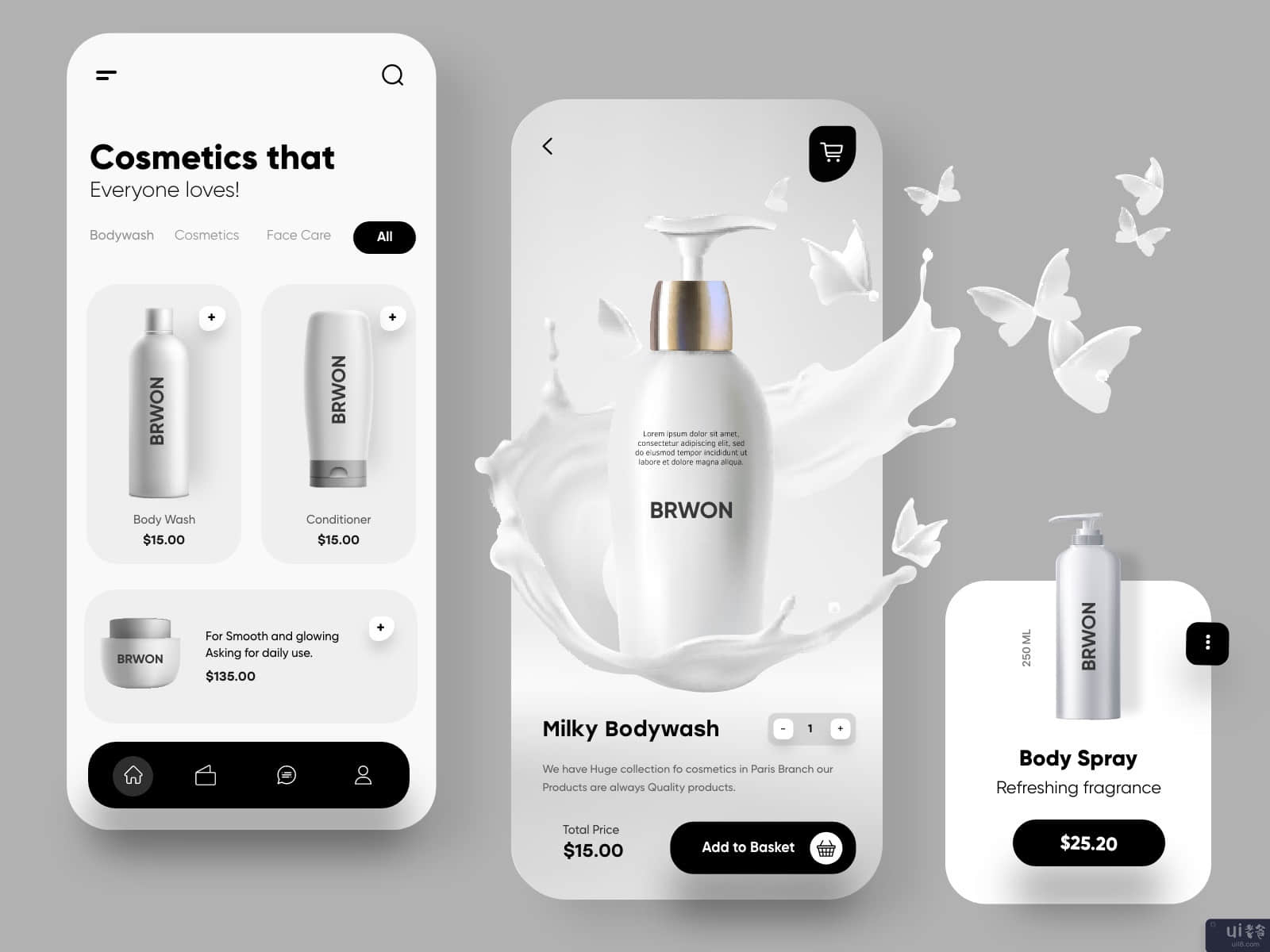 化妆品移动应用UX/UI设计(Cosmetic Mobile App UX/UI Design)插图