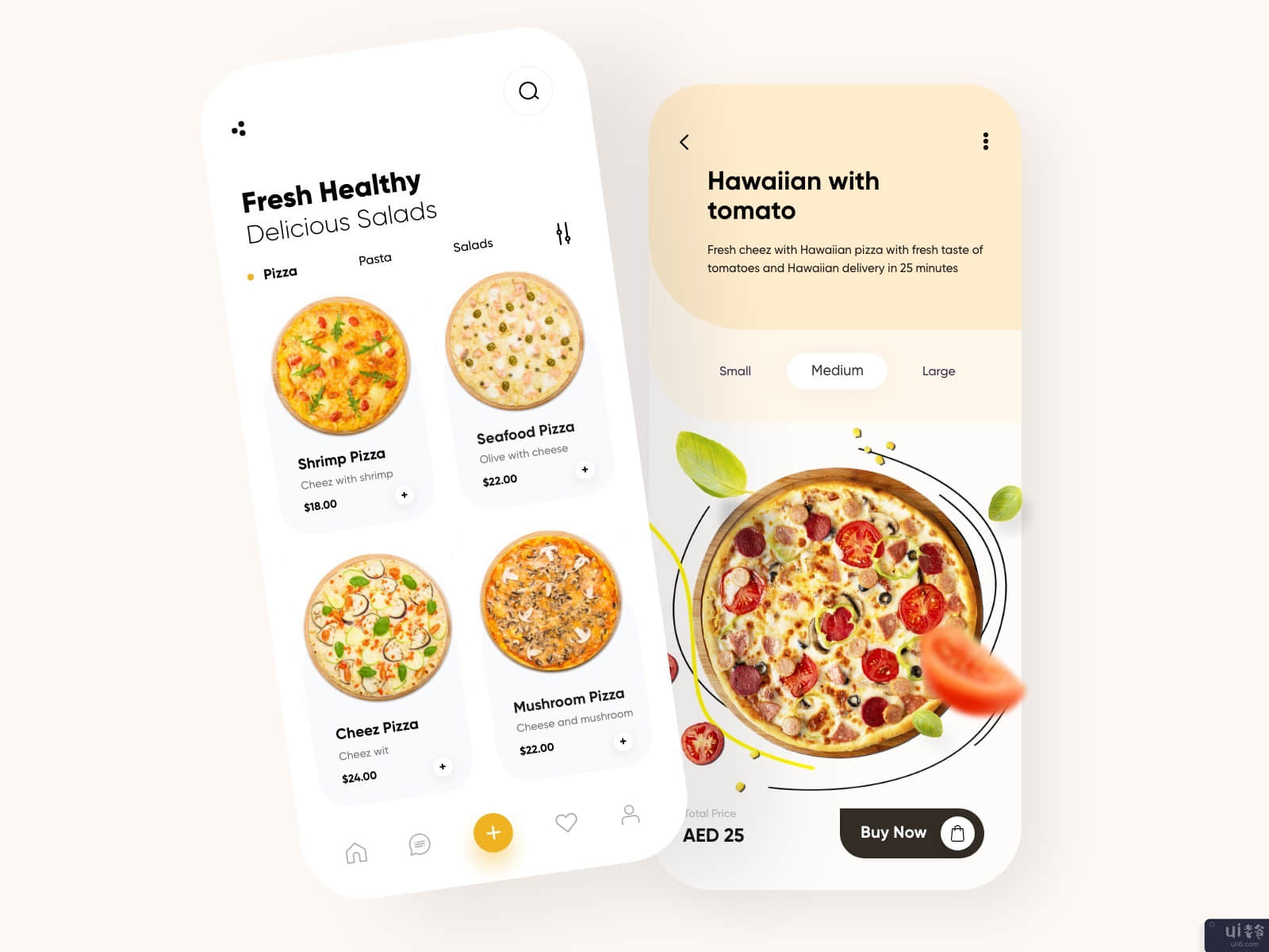 食品移动应用UX UI设计(Food Mobile App UX UI Design)插图1