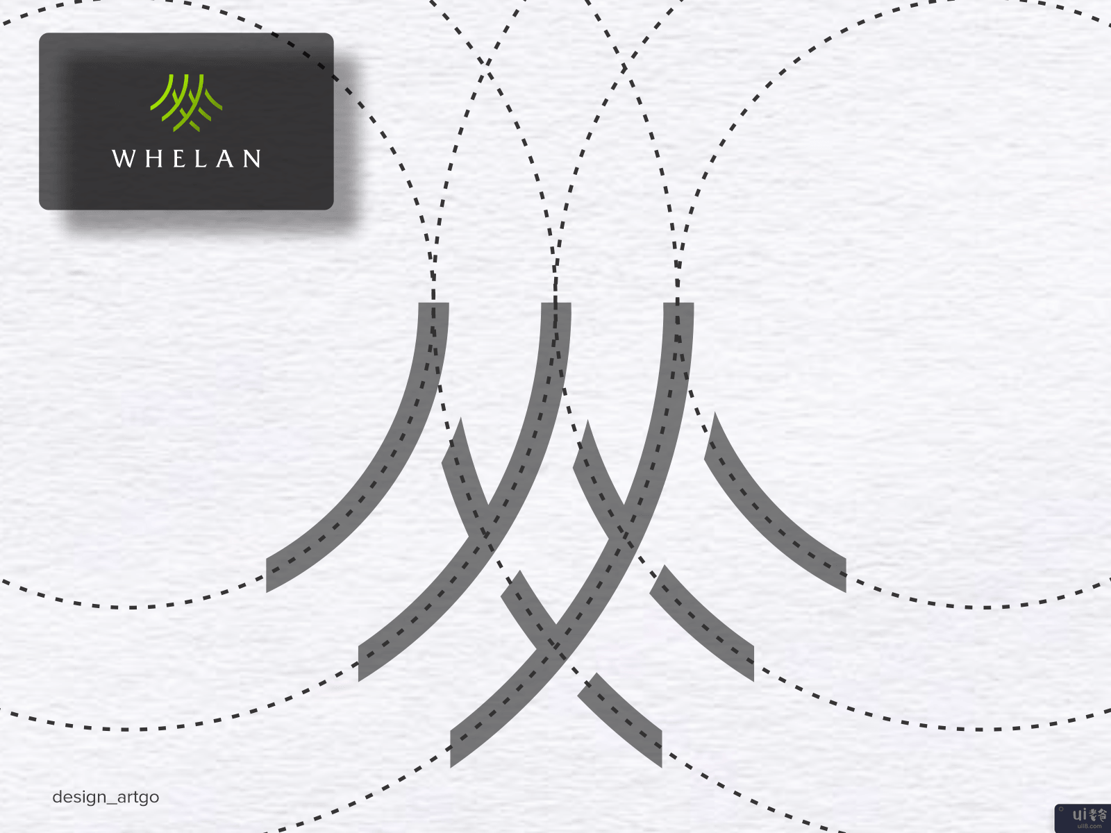 惠兰标志的网格(Whelan logo grid)插图