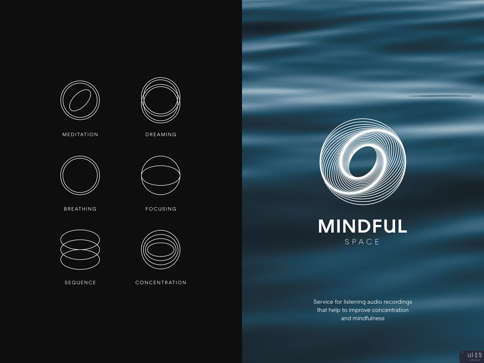 心灵空间 - 为冥想服务的品牌建设。(Mindful Space - Branding for service for meditation.)插图
