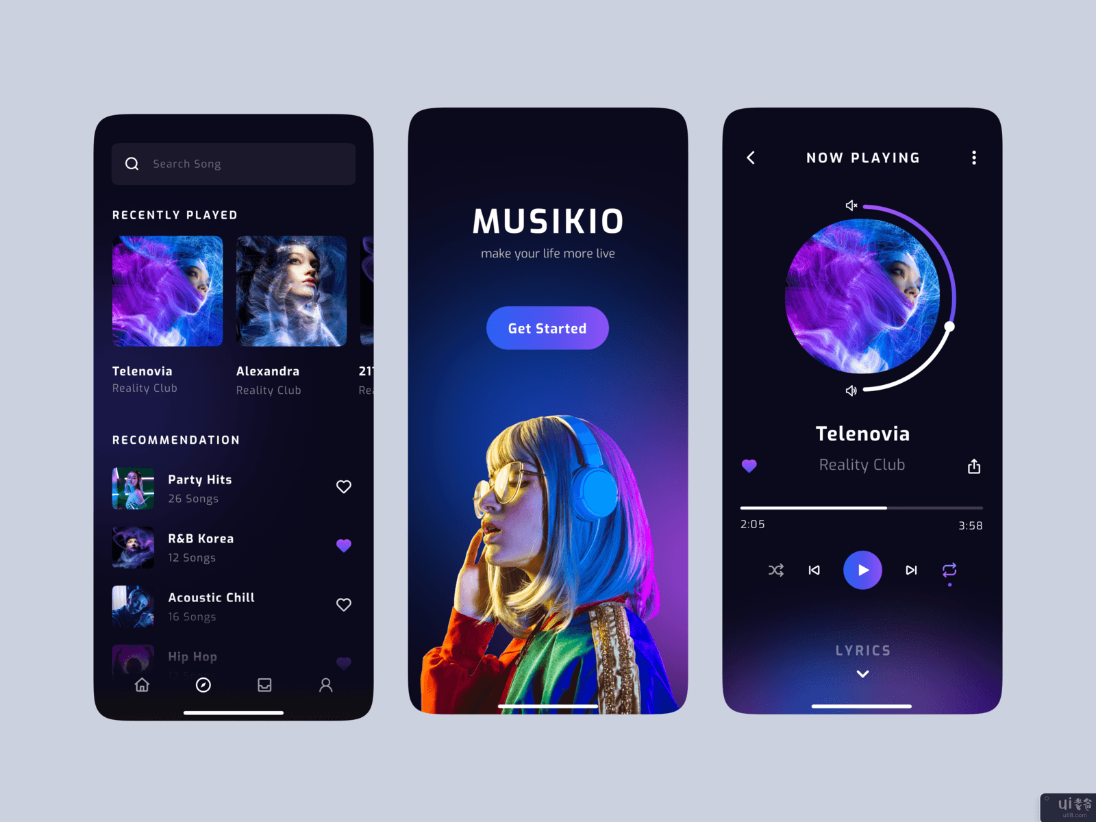 MUSIKIO - 音乐流应用(MUSIKIO • Music Streaming App)插图1