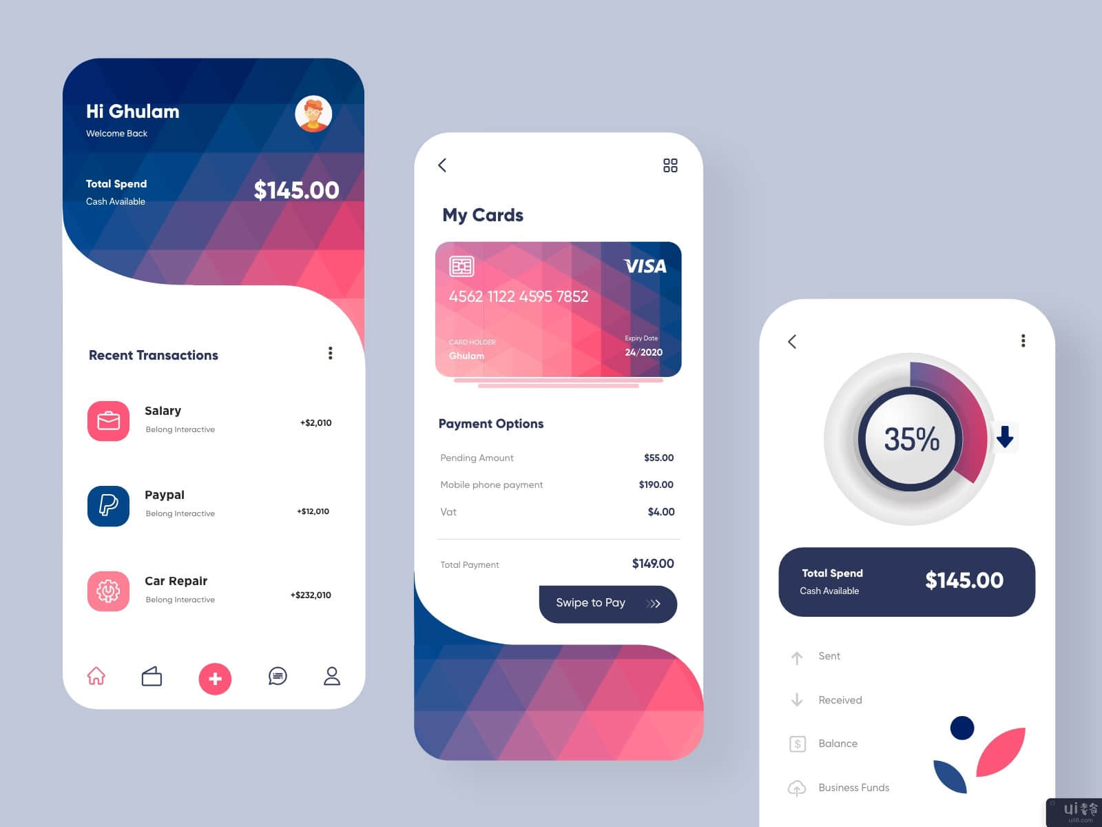 金融应用设计(Finance App Design)插图
