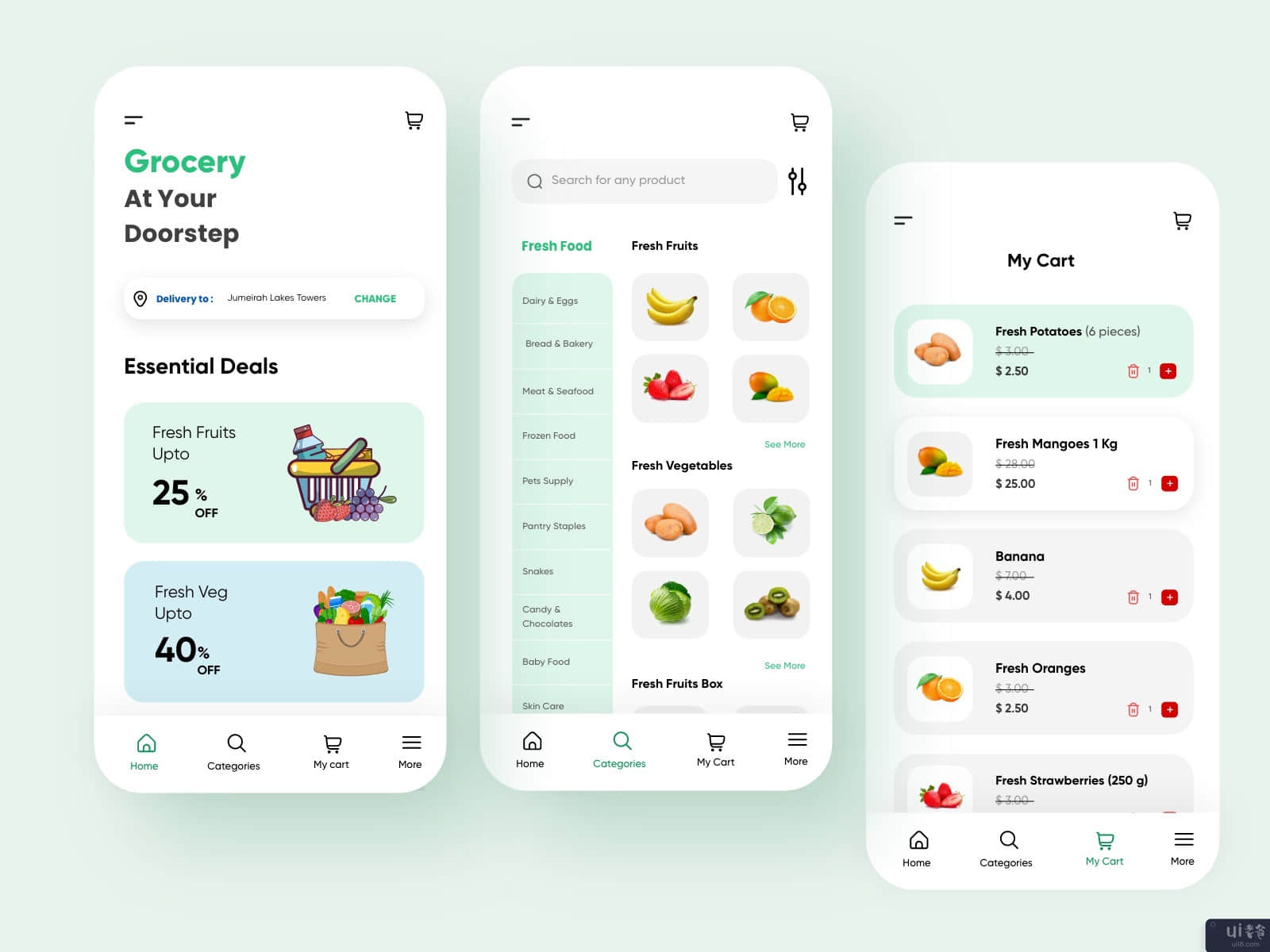 杂货店移动应用程序(Grocery Mobile App)插图1