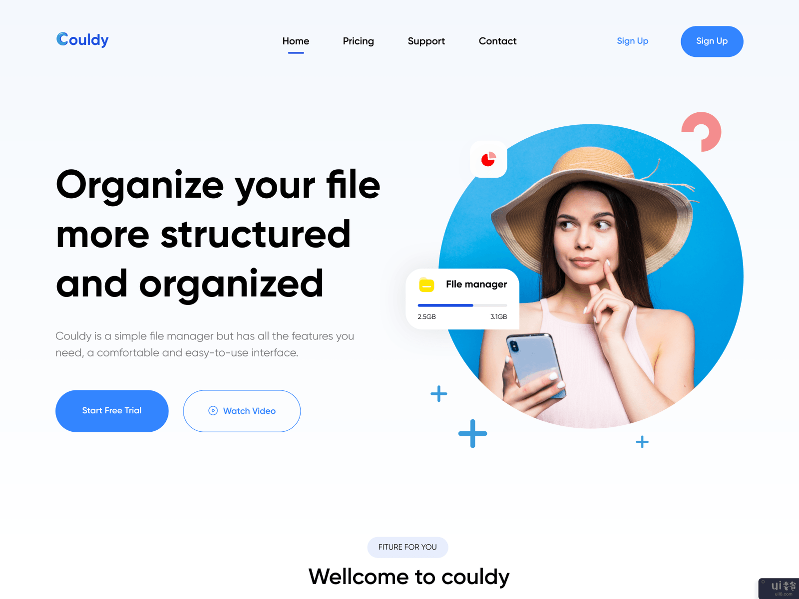 Couldy - 登陆页面探索(Couldy - Landing Page Exploration ?)插图1