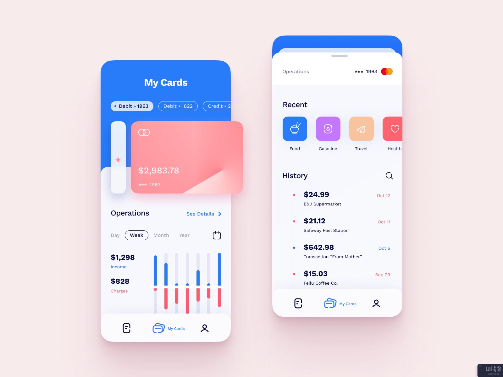 银行应用UI设计(Banking App UI Design)插图