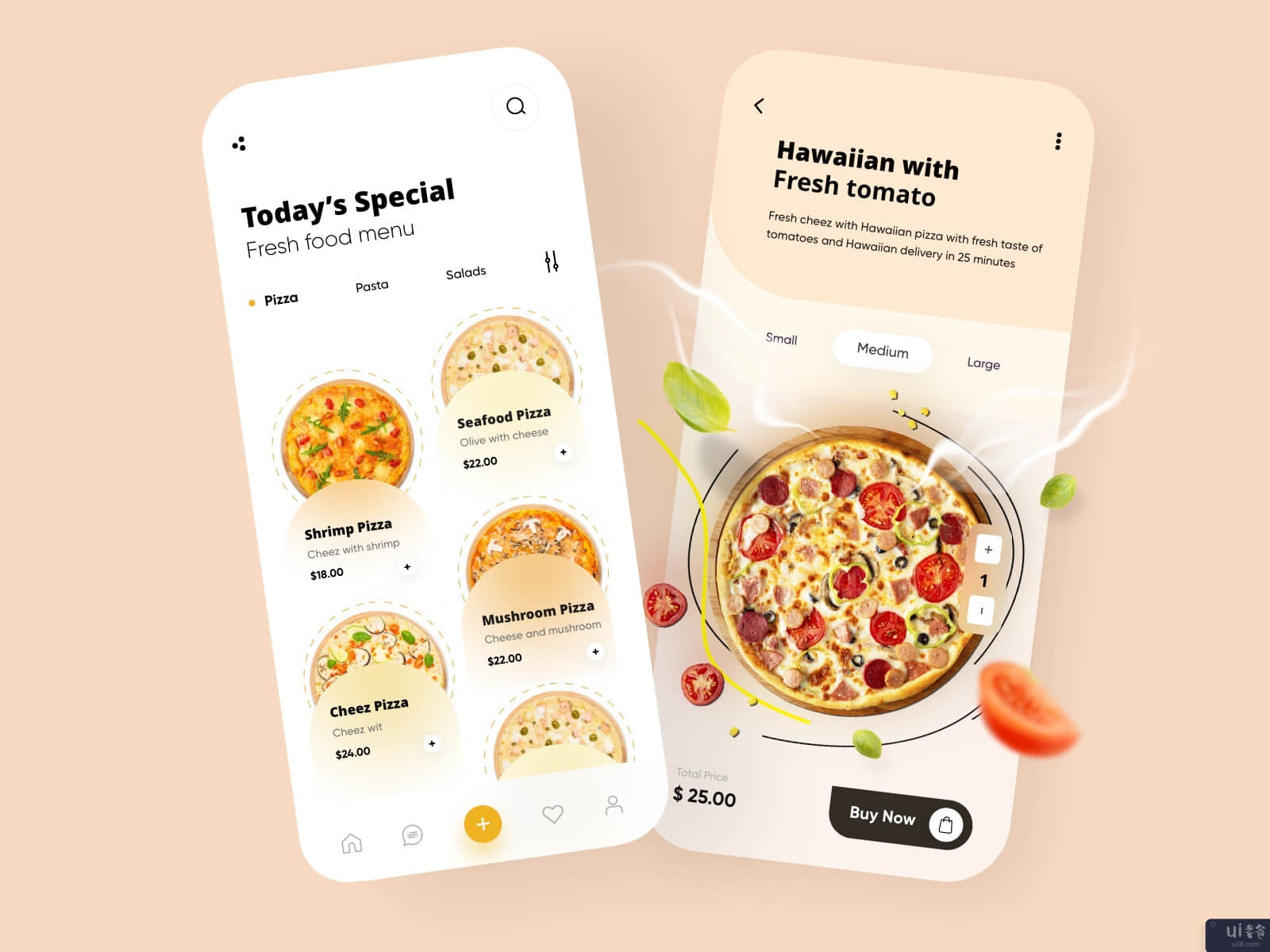 食品移动应用UX UI设计(Food Mobile App UX UI Design)插图