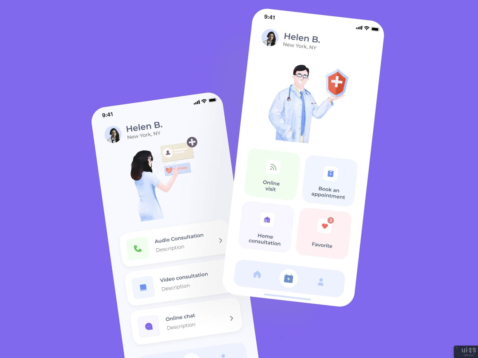 医生的移动应用设计(The doctors mobile app design)插图