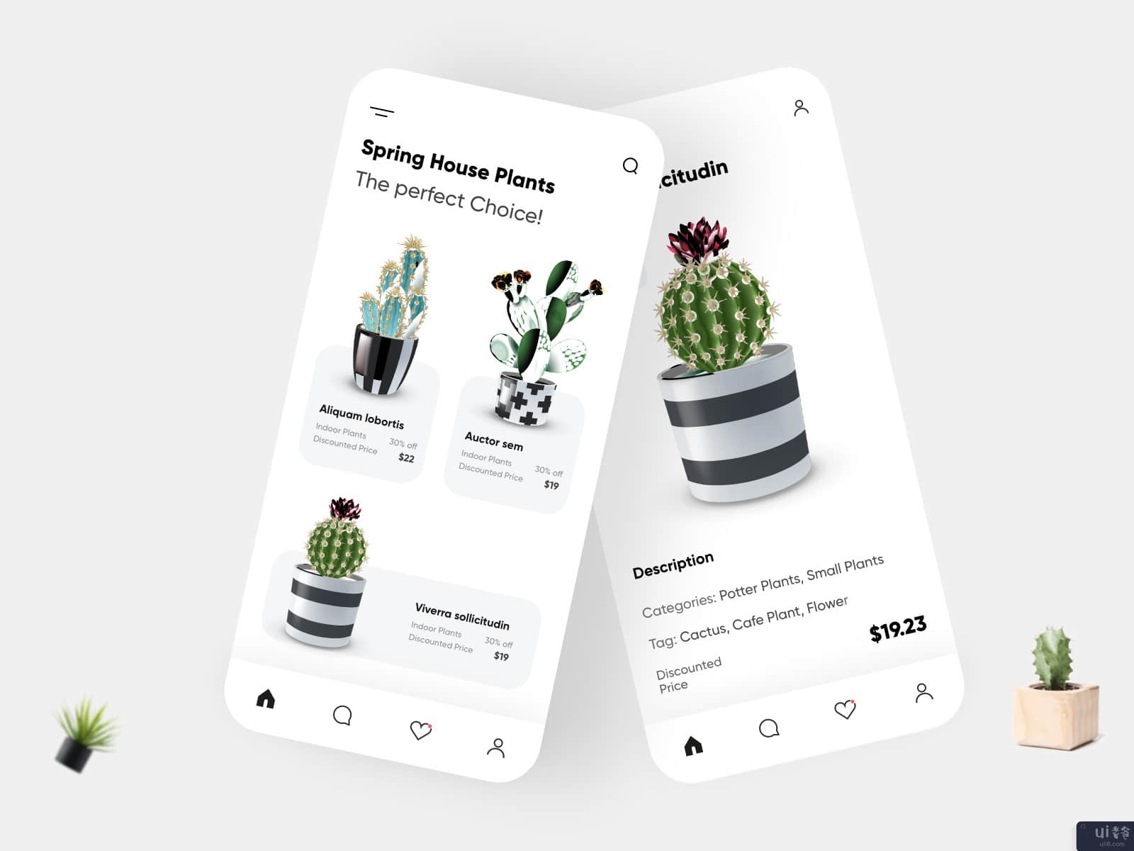 植物移动应用-UX/UI设计(Plants Mobile App-UX/UI Design)插图2