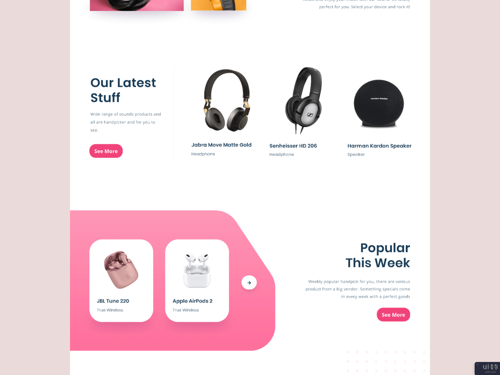 凯伦谷 - 音频产品商店登陆页面(Kerungu - Audio Stuff Shop Landing Page)插图2
