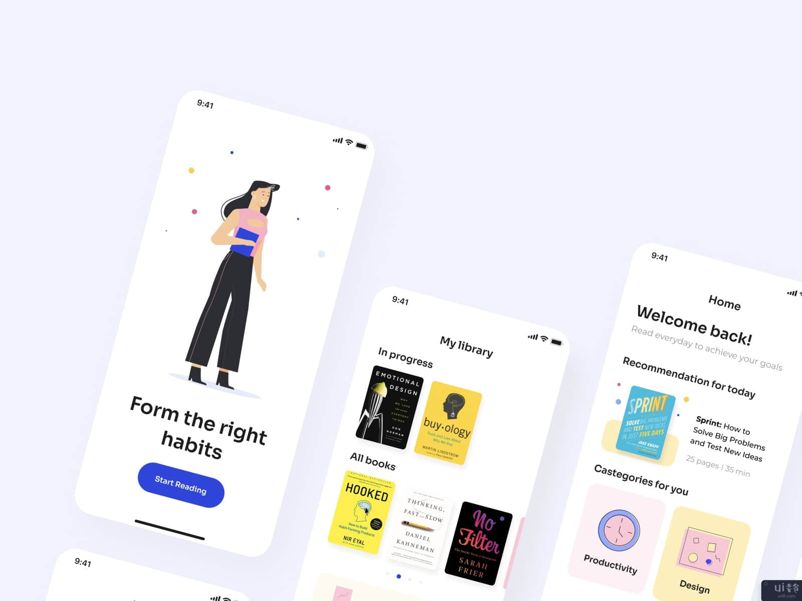 图书移动设计应用(Books mobile design app)插图
