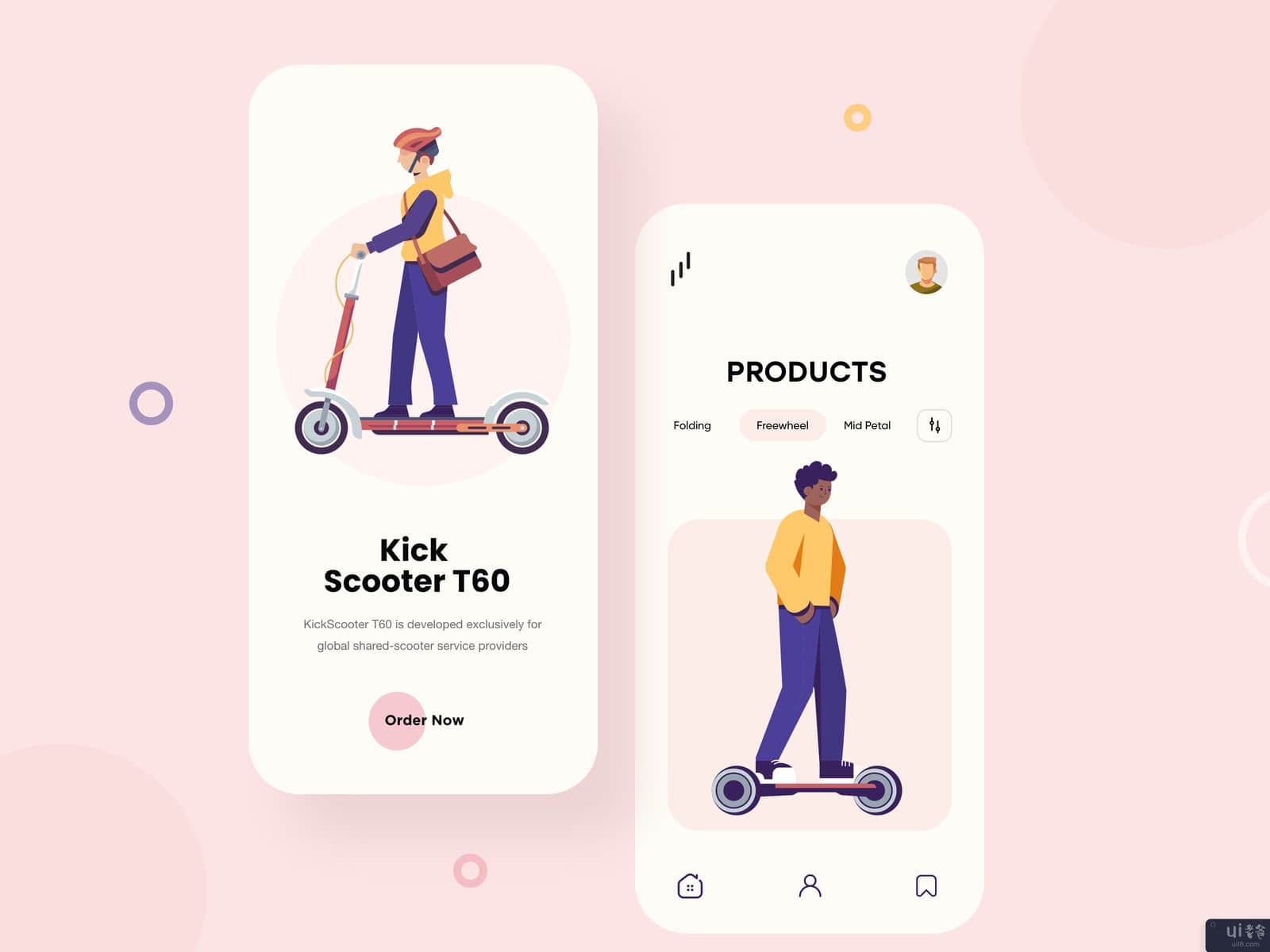 电动滑板车移动应用程序设计(Electric Scooter Mobile App Design)插图1