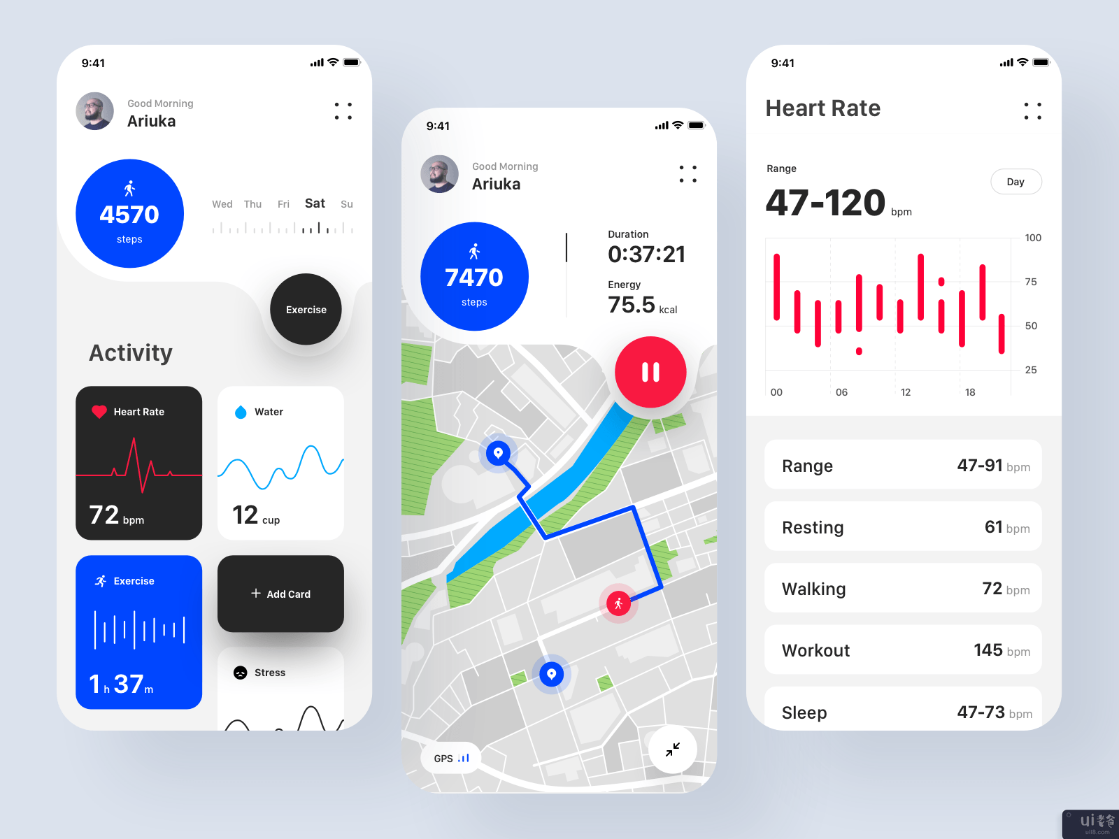 健康追踪应用程序(Health Track app)插图