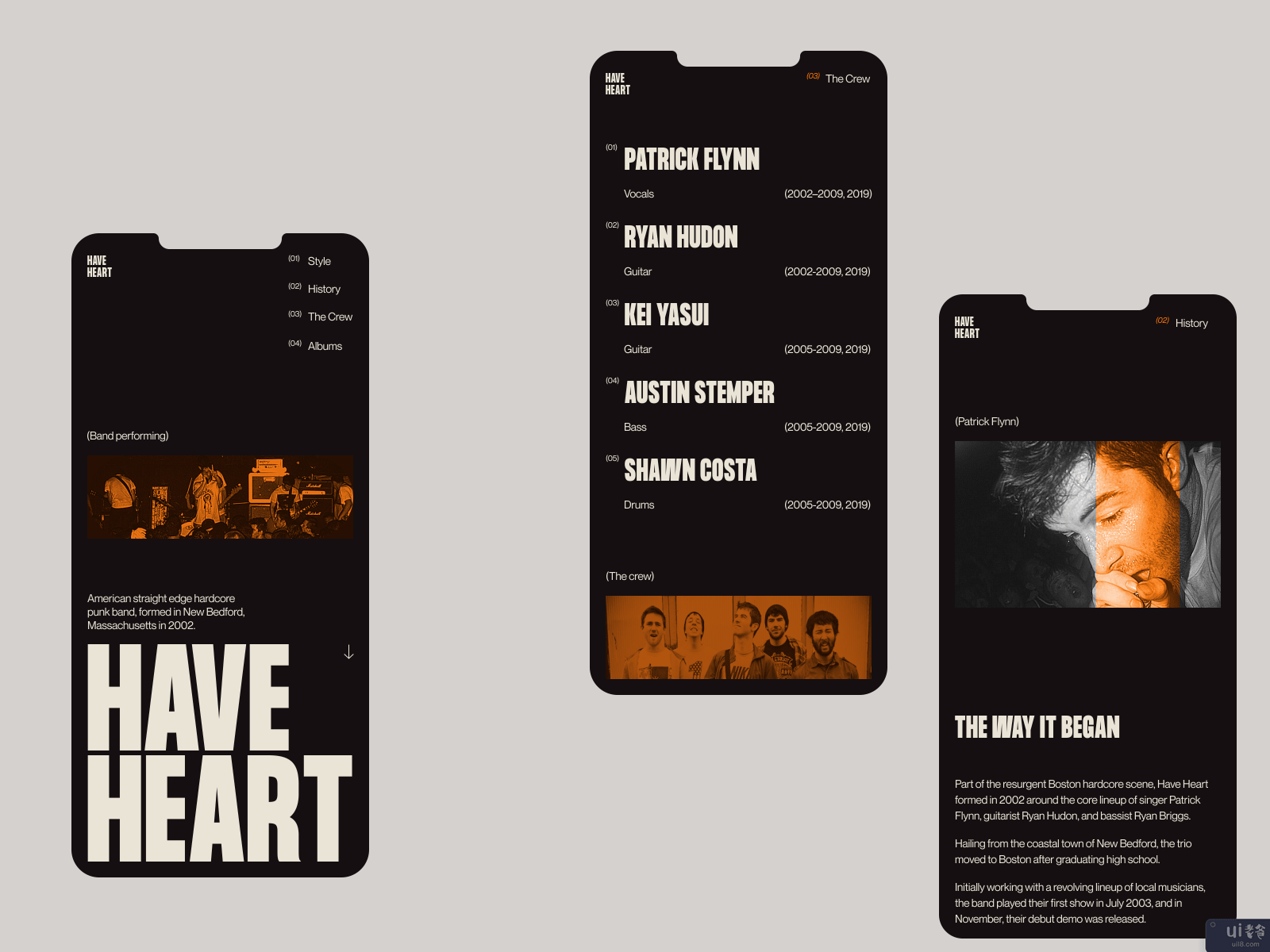 有心 - 移动设备,标题,团队,关于+颜色(Have Heart — Mobile, Header, Team, About + Color)插图