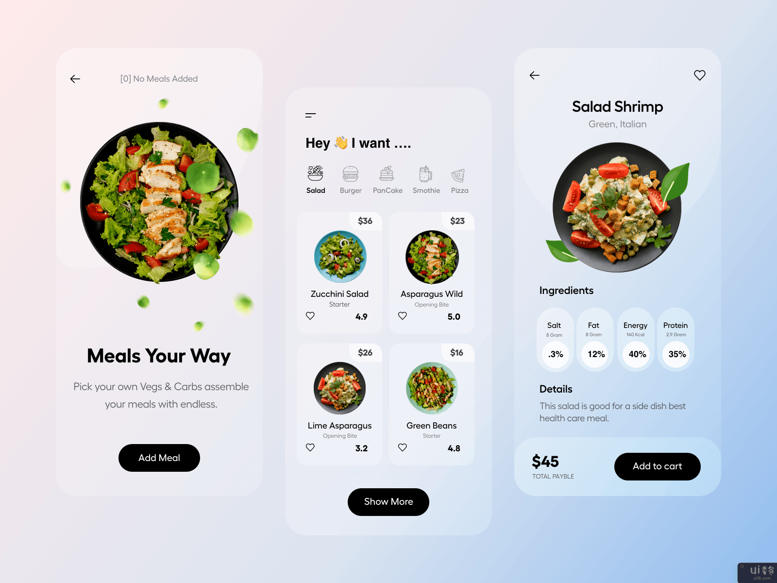 食品应用UI(Food Application UI)插图