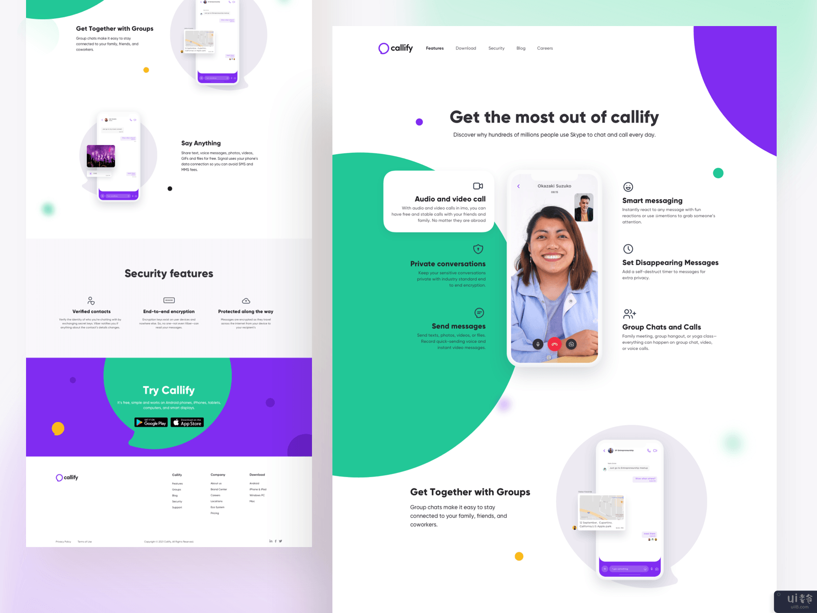 Callify - 功能登陆页(Callify - Features landing page)插图