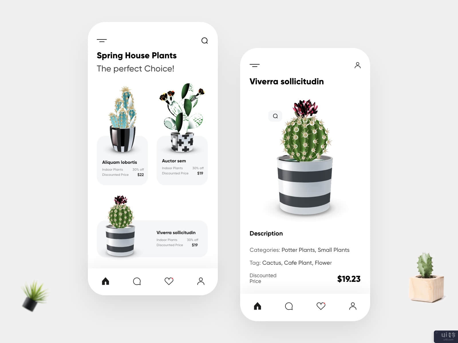 植物移动应用-UX/UI设计(Plants Mobile App-UX/UI Design)插图