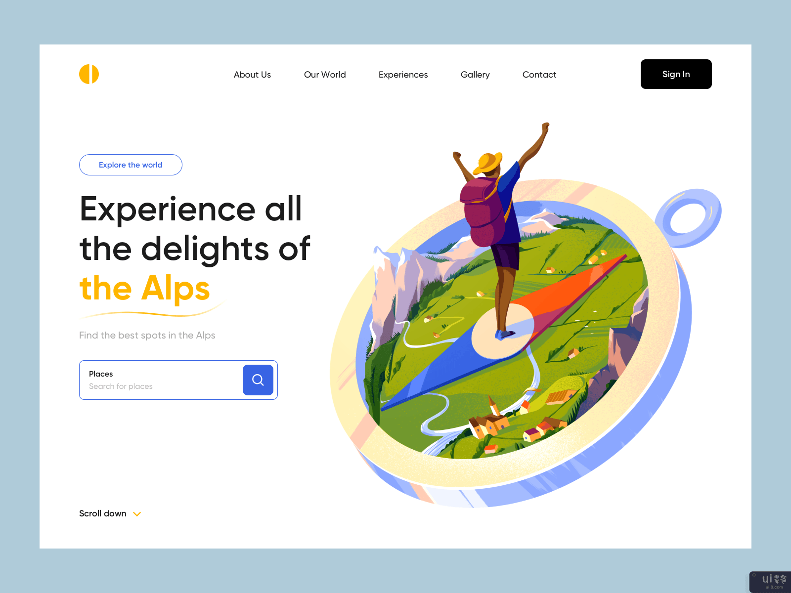 阿尔卑斯山 - 登陆页面设计(Alps - Landing Page Design)插图