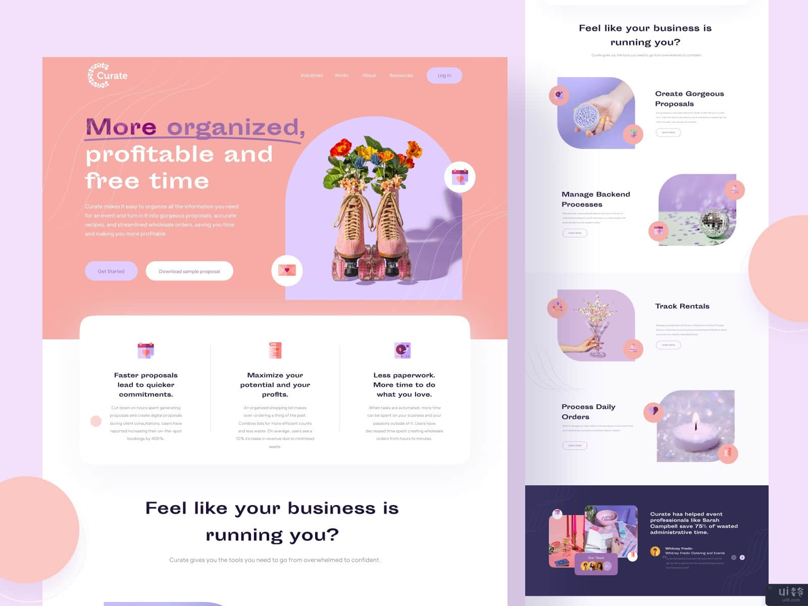 Curate - Event Planer登陆页✨(Curate - Event Planer Landing Page ✨)插图