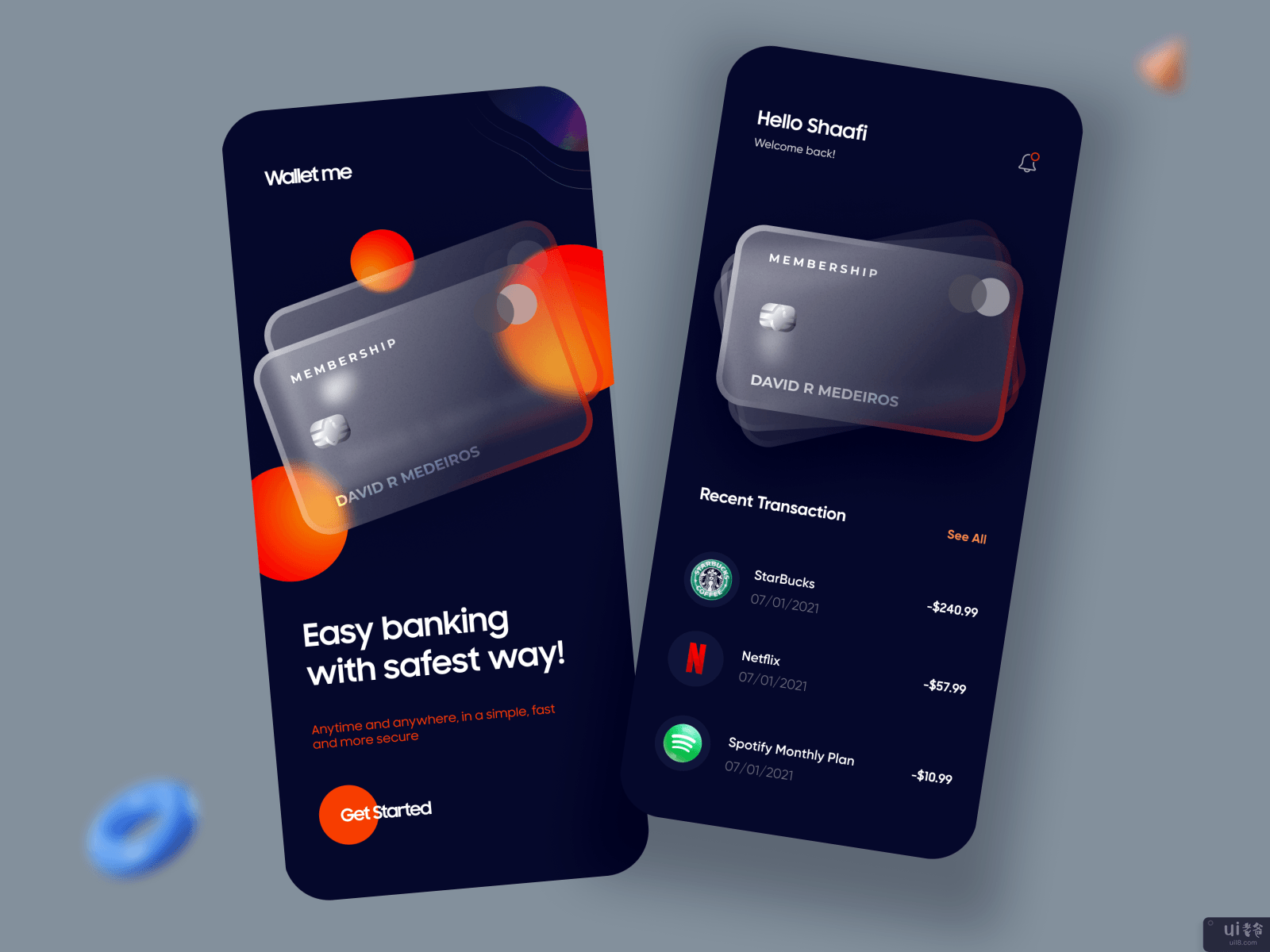 银行/卡/金融应用(Banking / Card / Finance App)插图