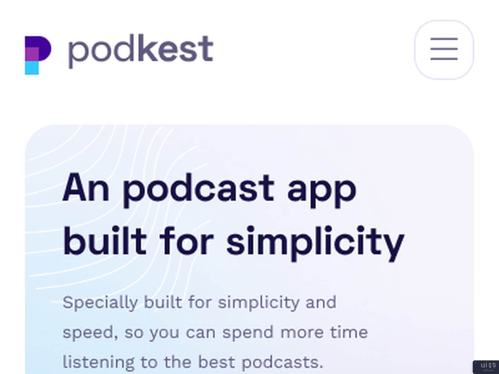 Podkest - 播客应用登陆页(Podkest - Podcast app Landing Page)插图2