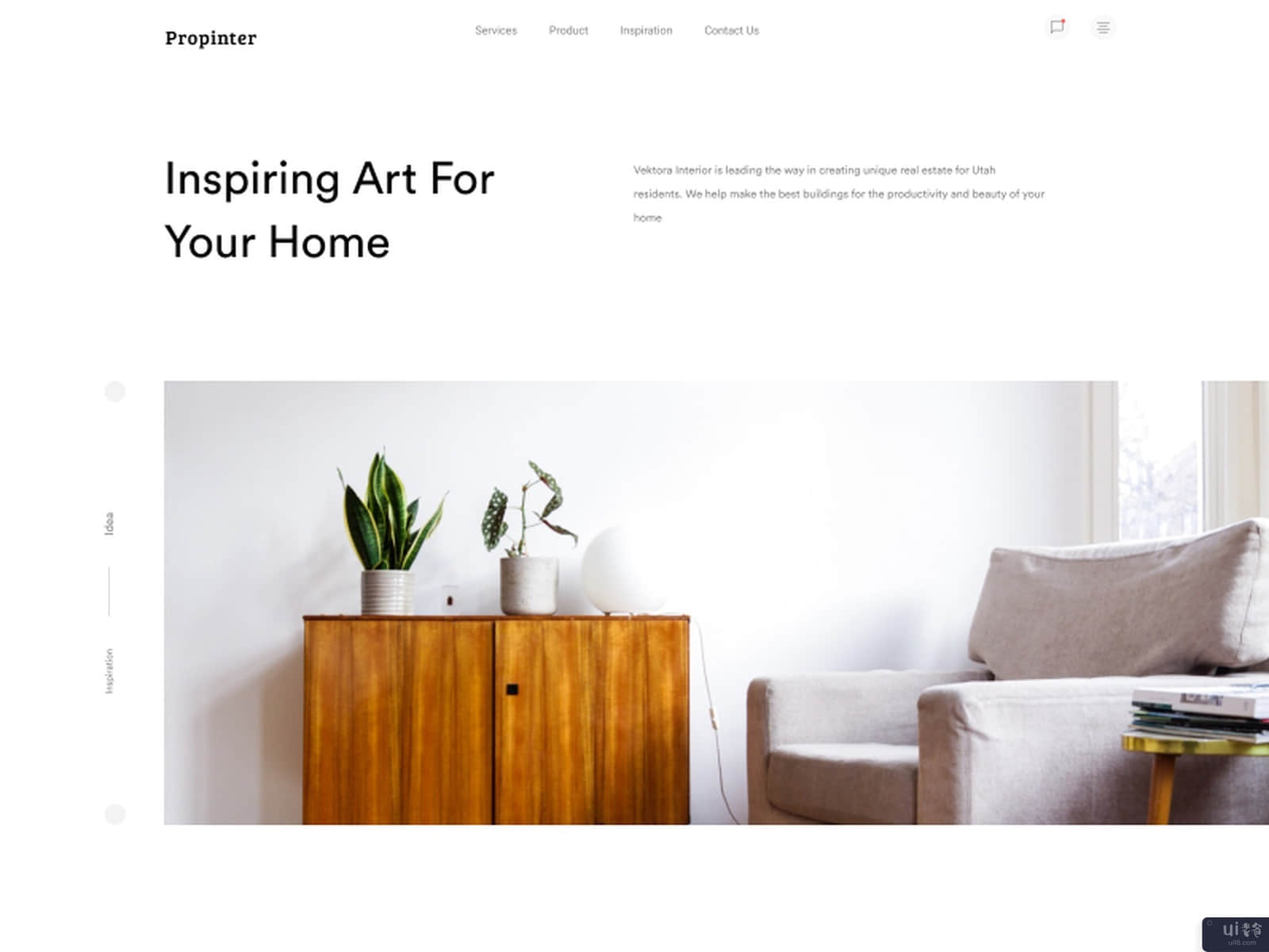 鼓舞人心的设计室内服务着陆页(Inspiring Design Interior Service Landing Page)插图1