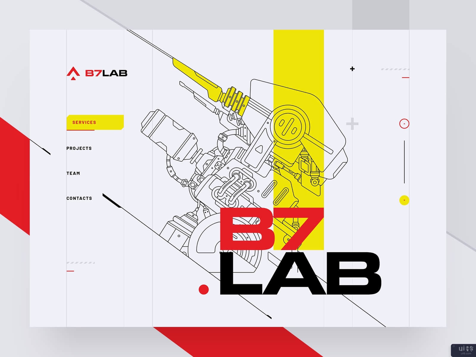 B7实验室/网站设计/动画(B7 Lab / Web site design / Animation)插图1