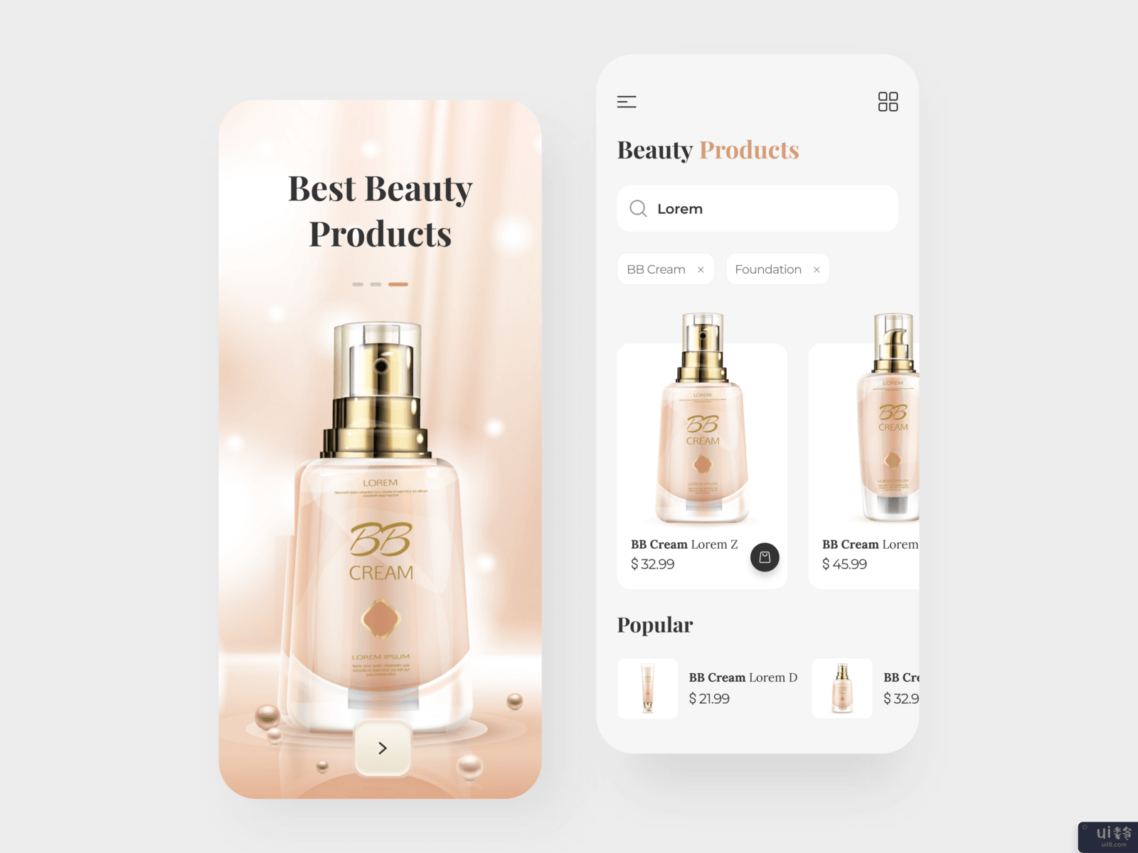 美容移动应用程序(Beauty Mobile App)插图1