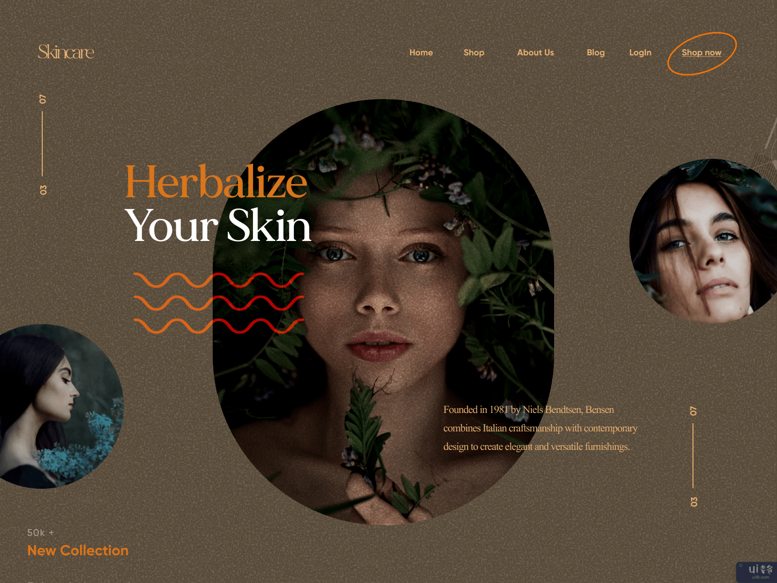 时尚/皮肤护理网站设计(Fashion / Skin Care Website Design)插图1