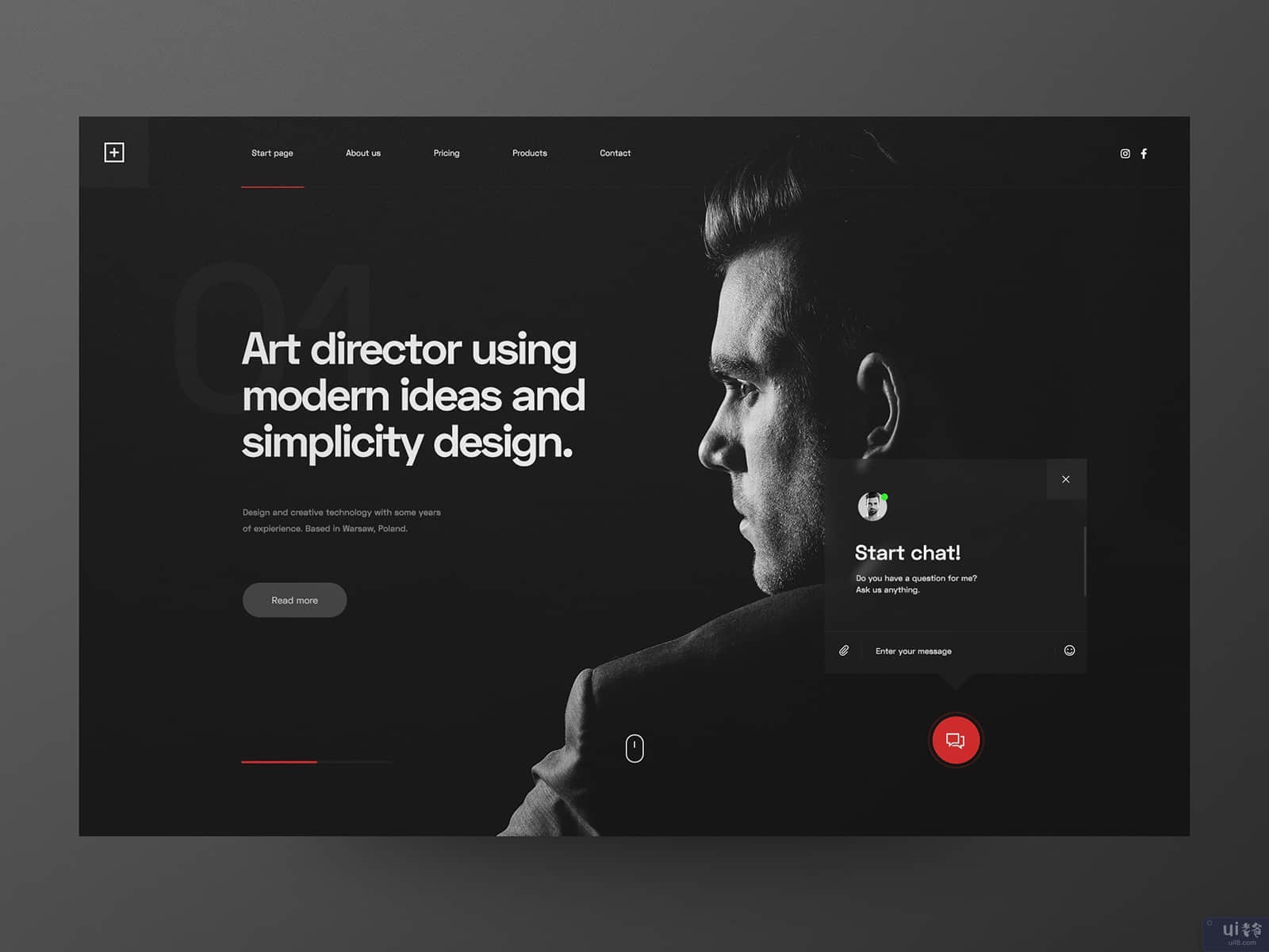 艺术总监的网站 - 概念(Website for Art Director - concept)插图