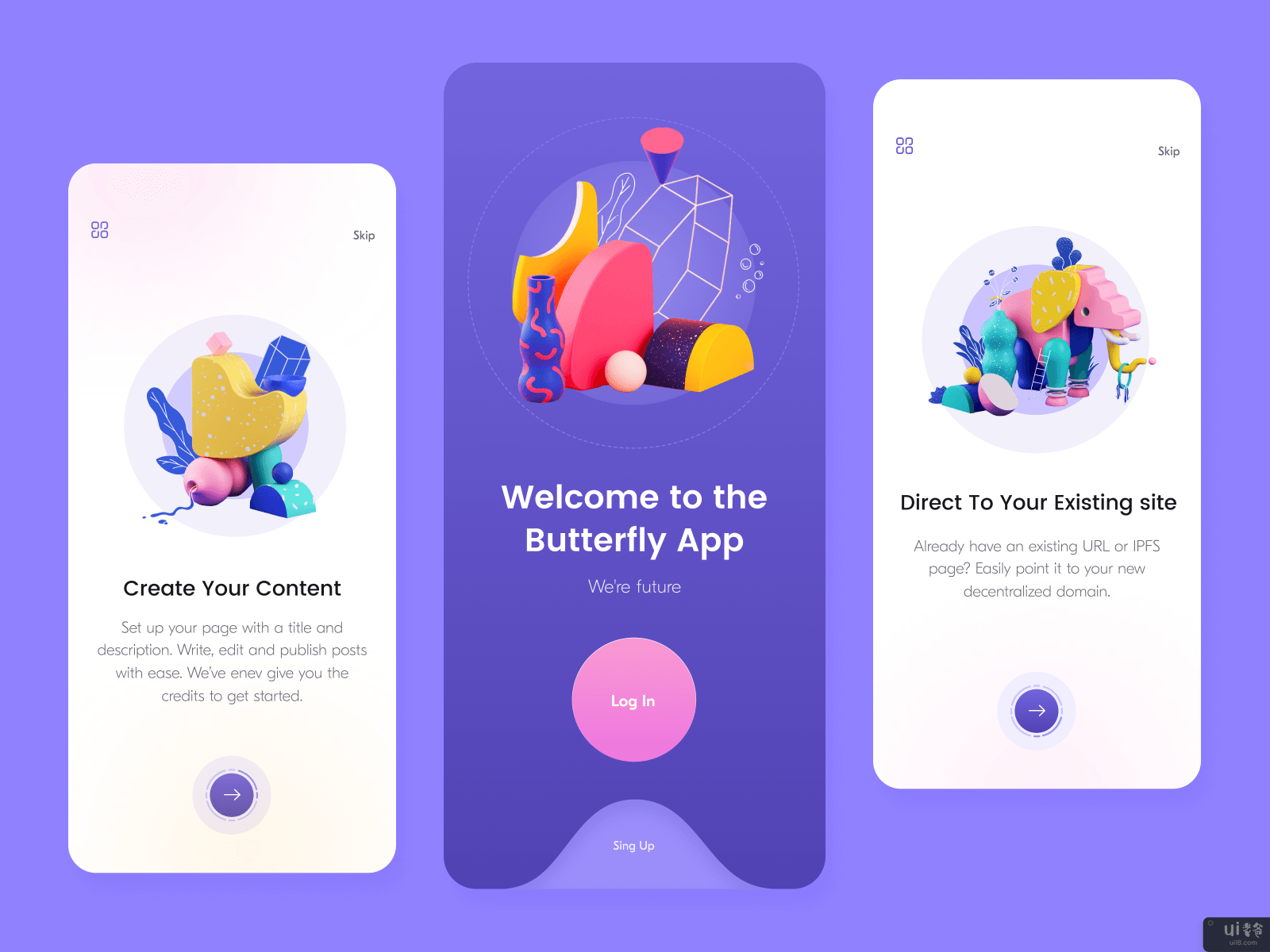 蝴蝶 // 移动应用程序(Butterfly // Mobile App)插图