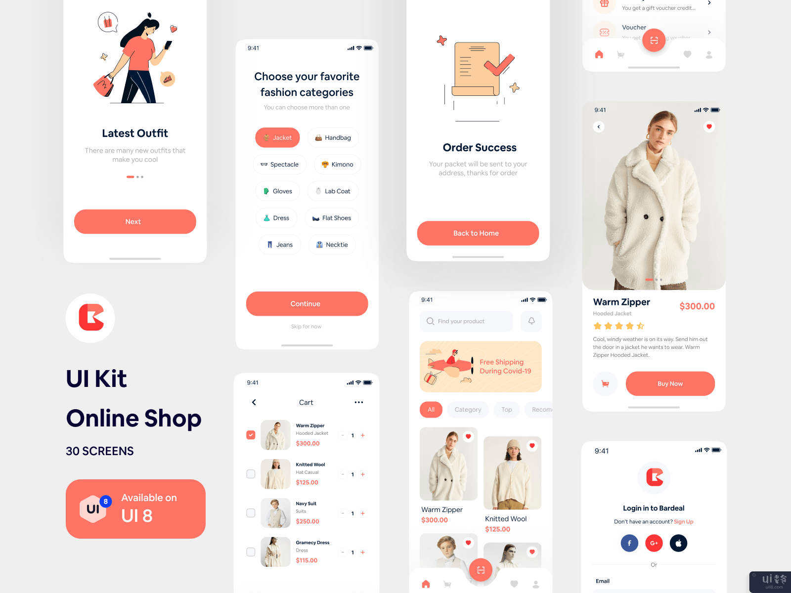 Bardeal在线商店UI KIT(Bardeal Online Shop UI KIT)插图