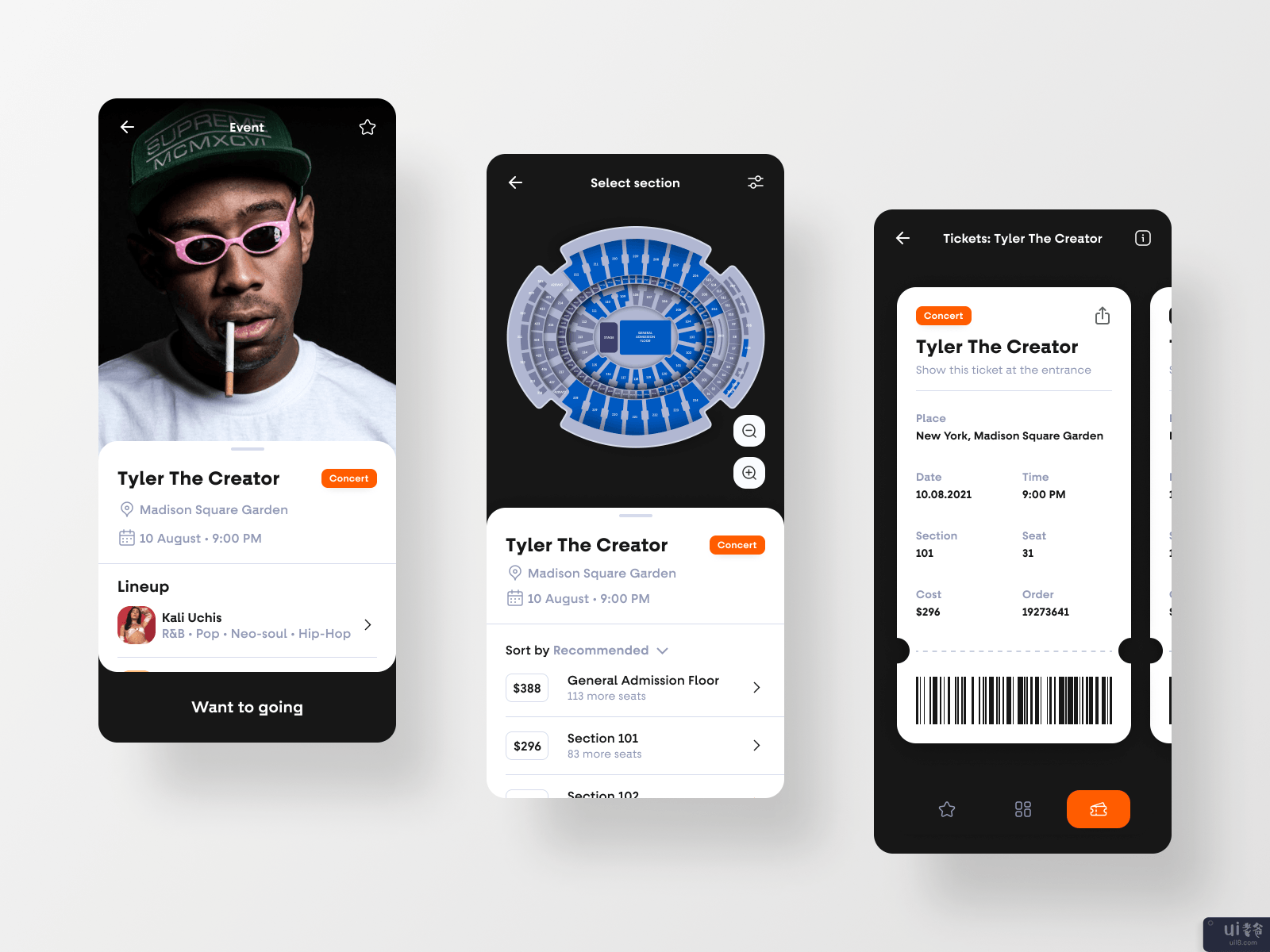 预订机票的应用程序概念(App Concept For Booking Tickets)插图