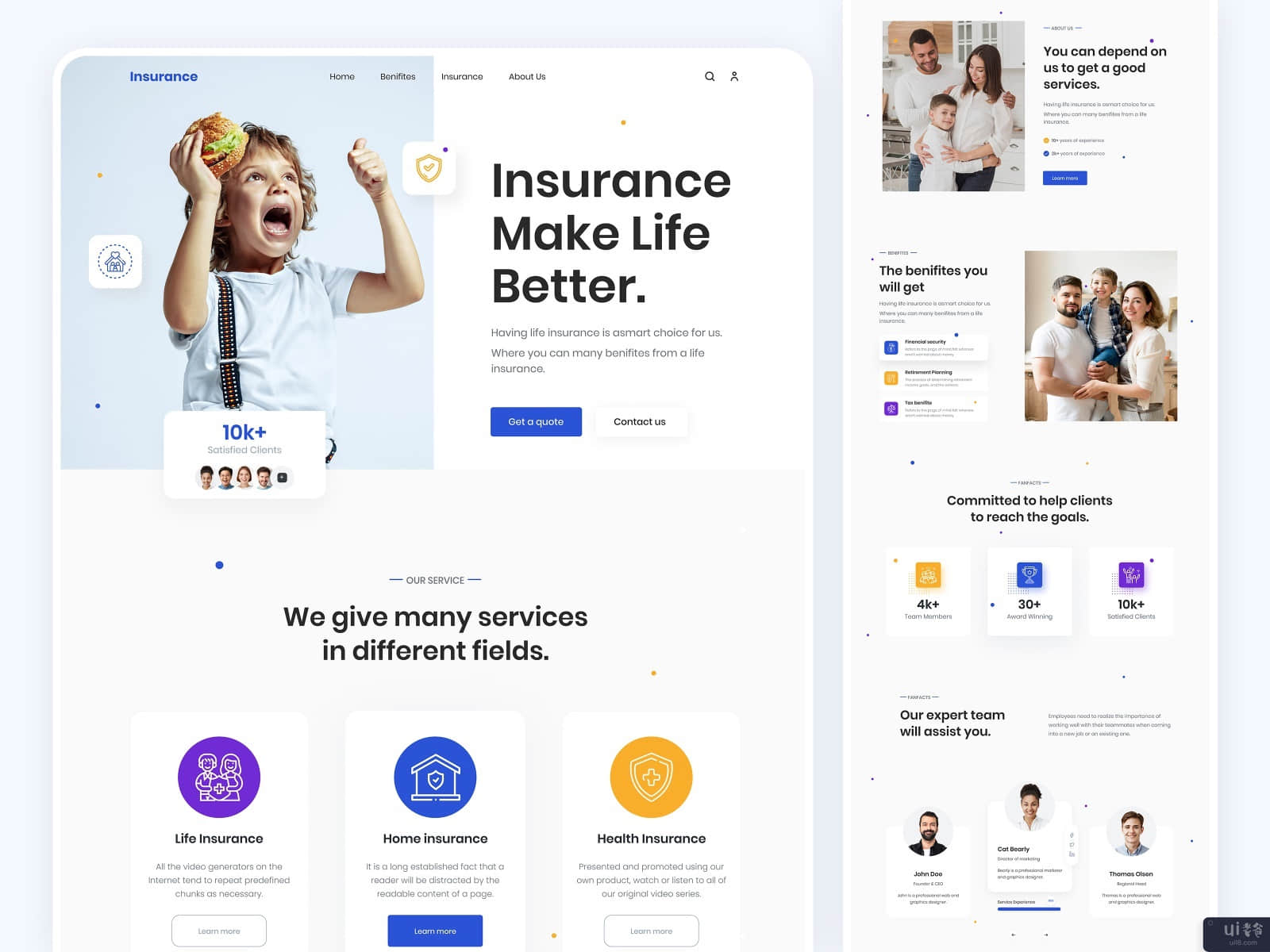 保险机构网站设计(Insurance Agency Website design)插图