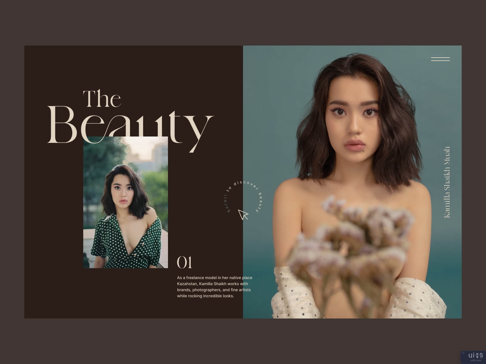 美丽--模型网站概念(The Beauty - Model Website Concept)插图