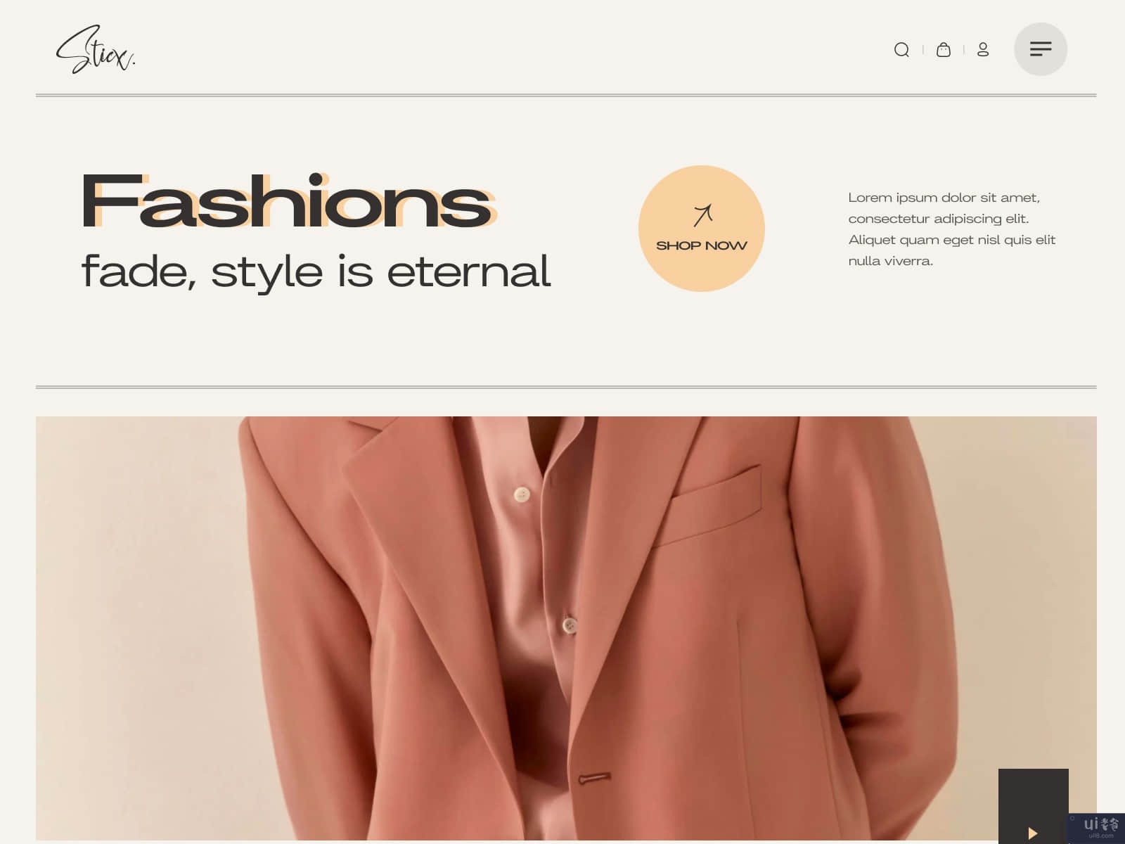 Stix-Fashion登陆页(Stix-Fashion Landing Page)插图1