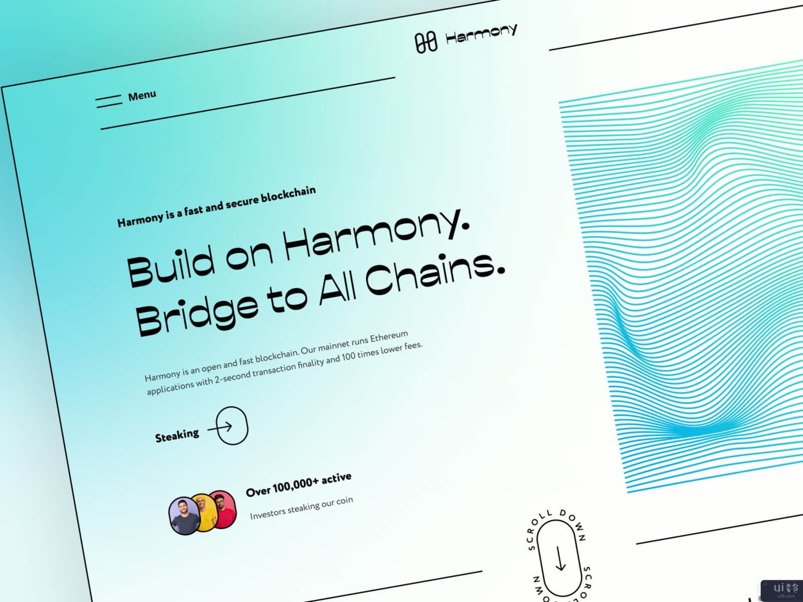 重新设计Harmony加密货币网站(Redesign of Harmony crypto website)插图1