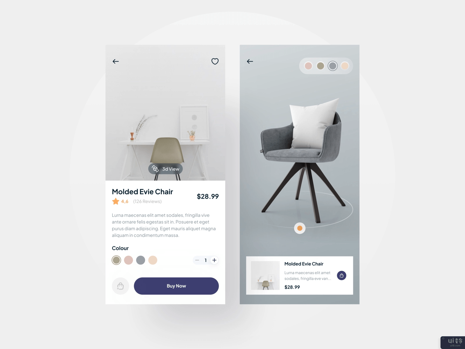 家具店移动应用程序(Furniture Shop Mobile App)插图2