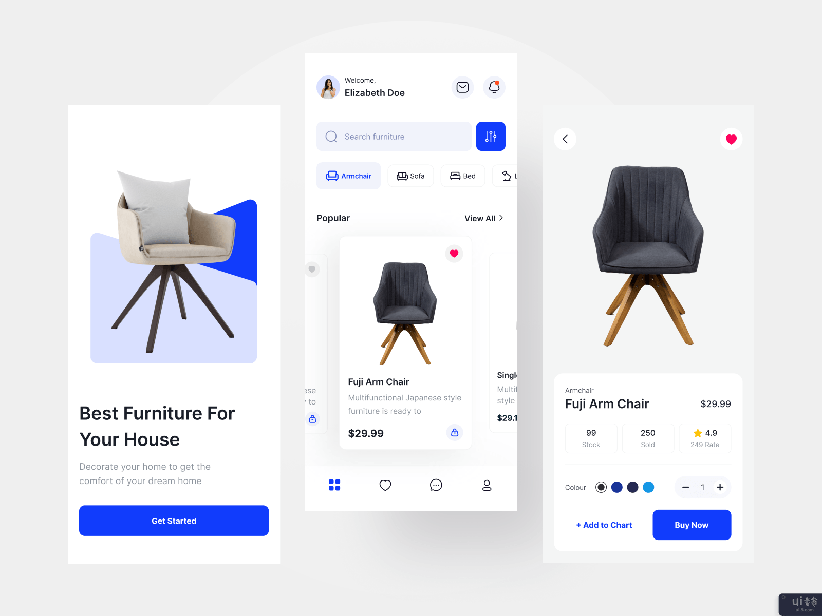 家具店移动应用程序(Furniture Store Mobile App)插图