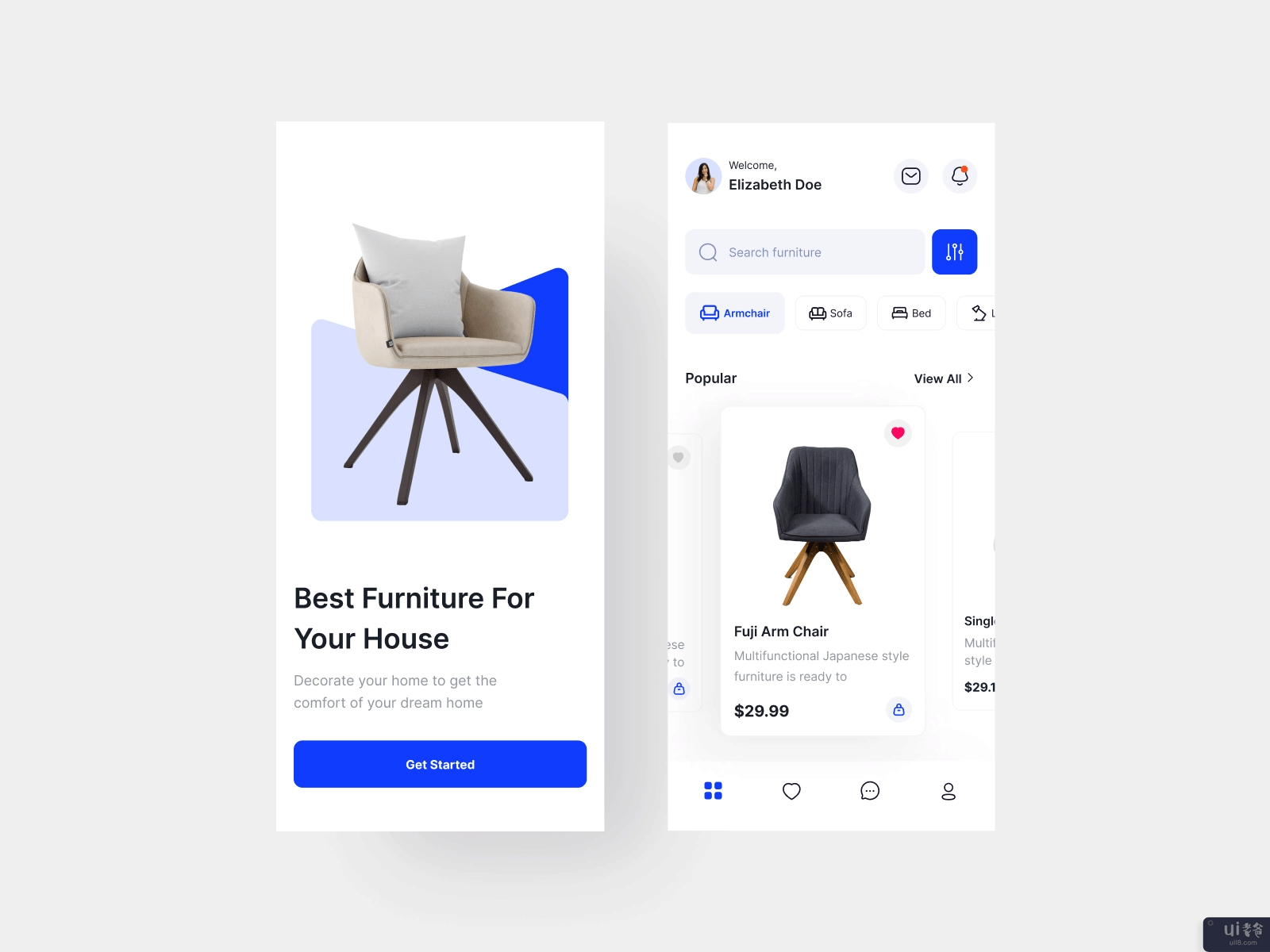 家具店移动应用程序(Furniture Store Mobile App)插图1