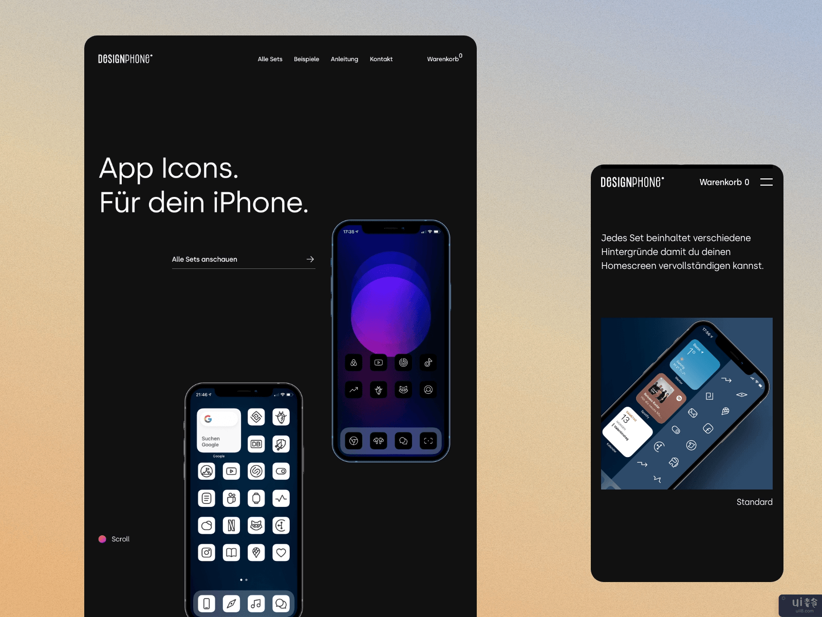 DesignPhone - 平板电脑和手机屏幕 4.0 | 应用程序图标商店(DesignPhone - Tablet and Mobile Screens 4.0 | App Icon Shop)插图