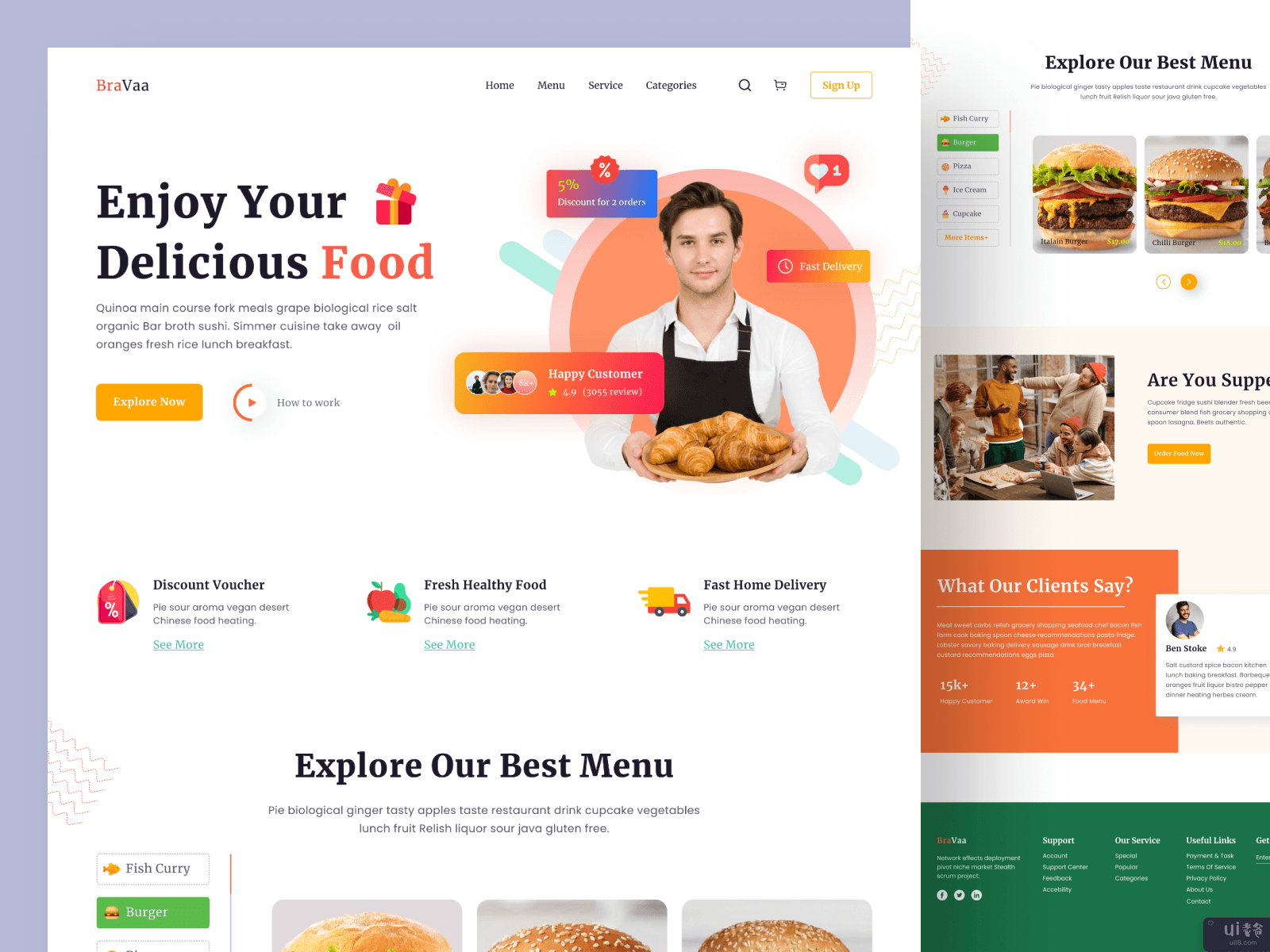 食品网站设计(Food Website Design)插图