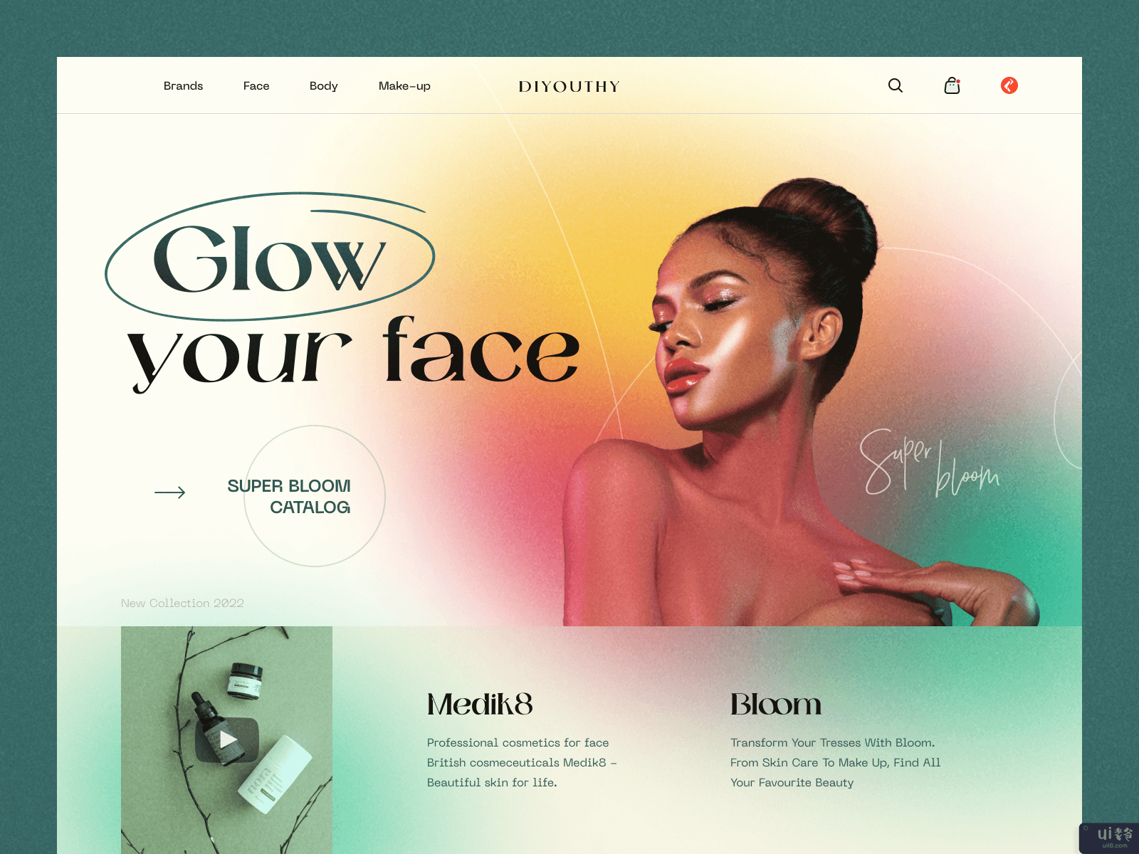 化妆品店网站设计(Cosmetics store website design)插图1