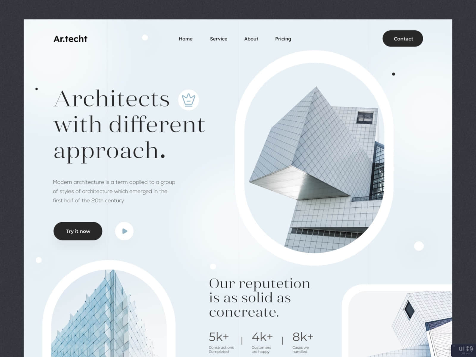 建筑公司网站设计(Architecture Firm Website Design)插图