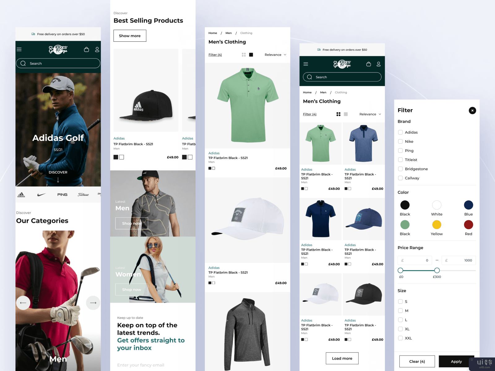 克拉克斯高尔夫商店响应式(Clarkes Golf Shops Responsive)插图