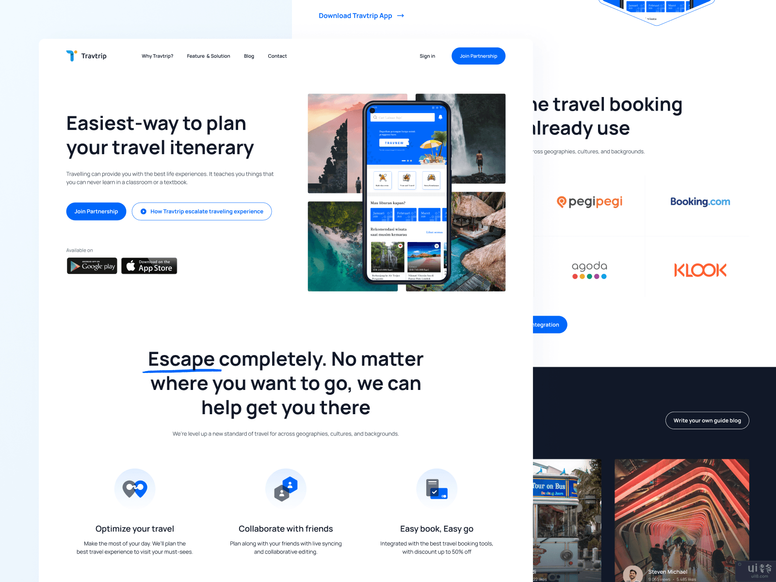 Travtrip - 登陆页面探索(Travtrip - Landing Page Exploration)插图1