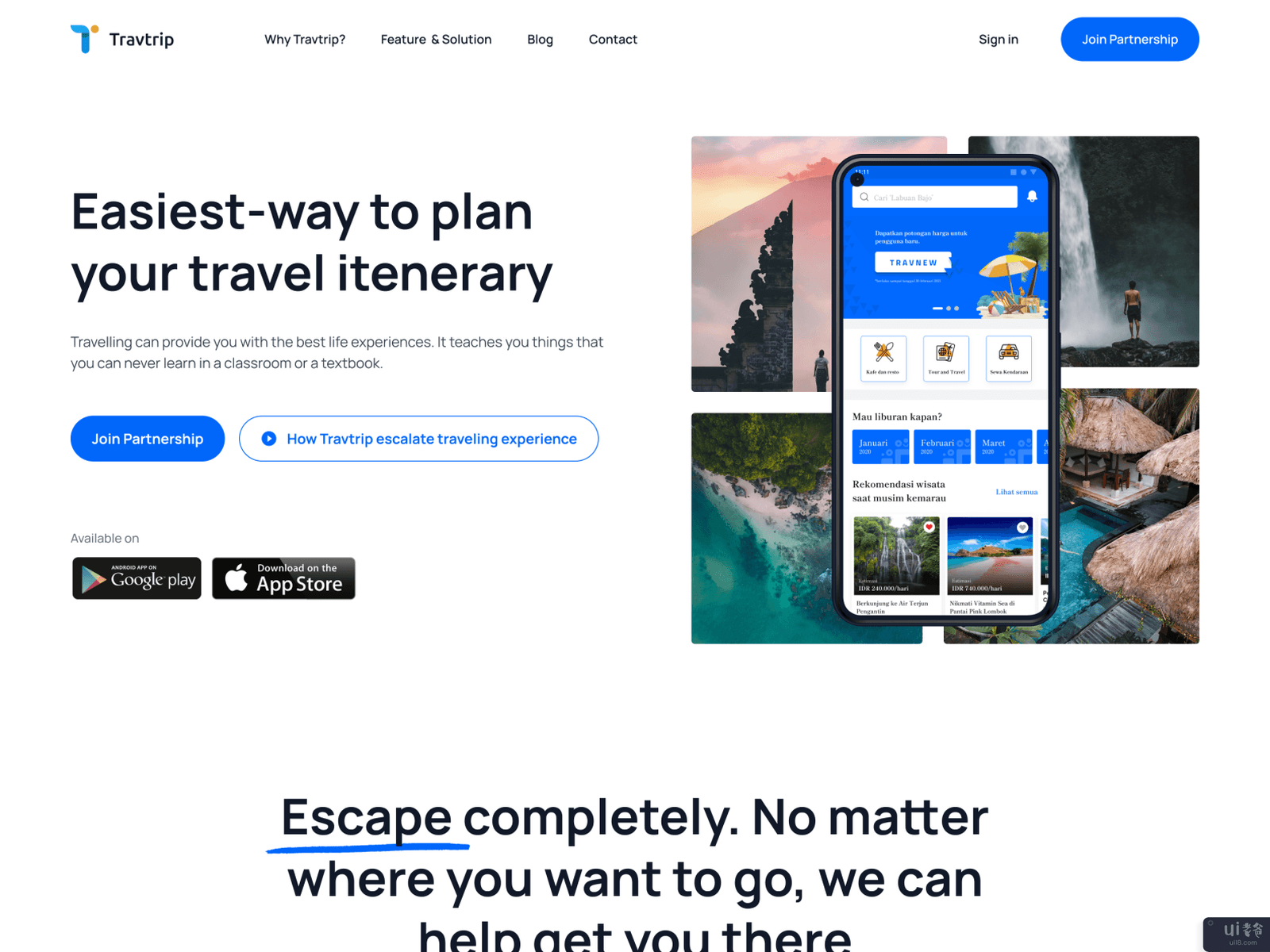 Travtrip - 登陆页面探索(Travtrip - Landing Page Exploration)插图2