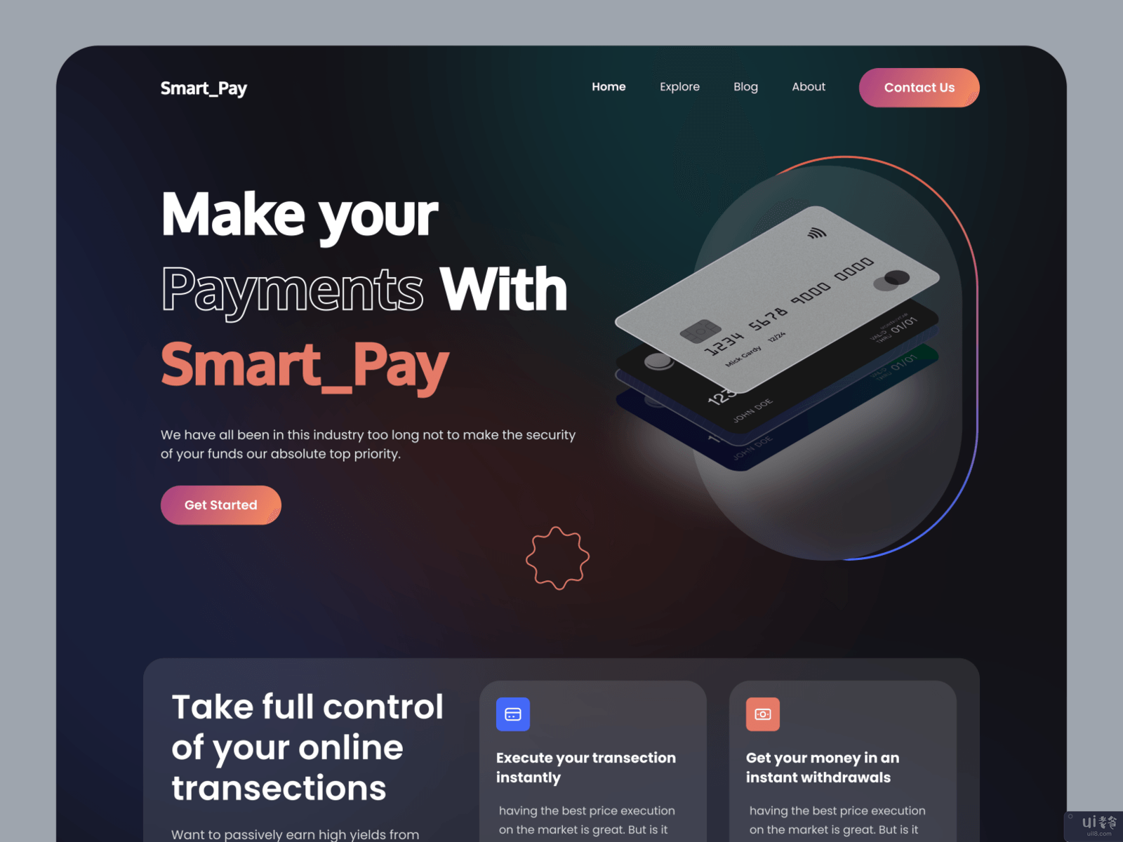 Smart_Pay登陆页面(Smart_Pay Landing page)插图